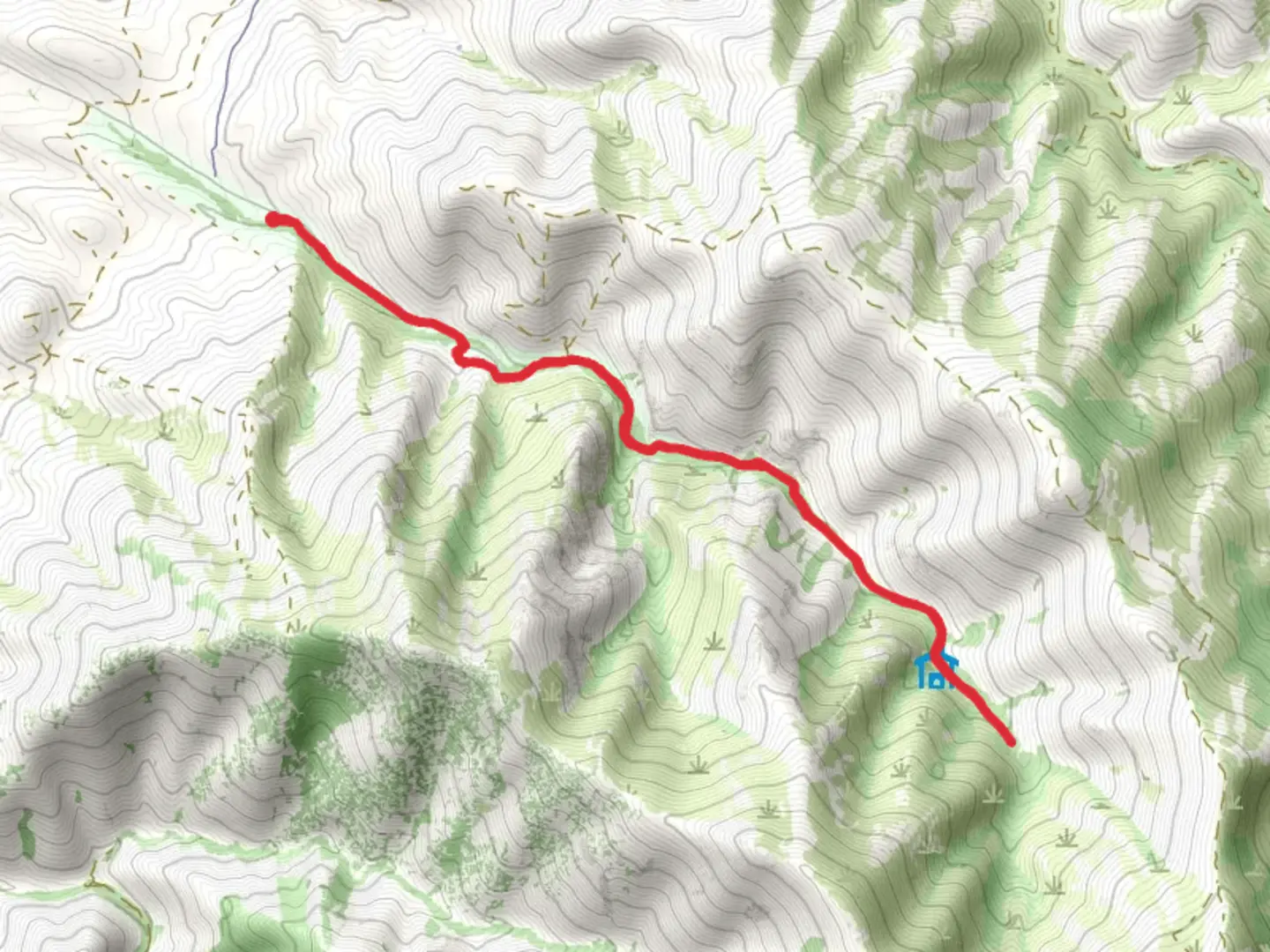An image depicting the trail Water Canyon Trail - Short and its surrounding area.