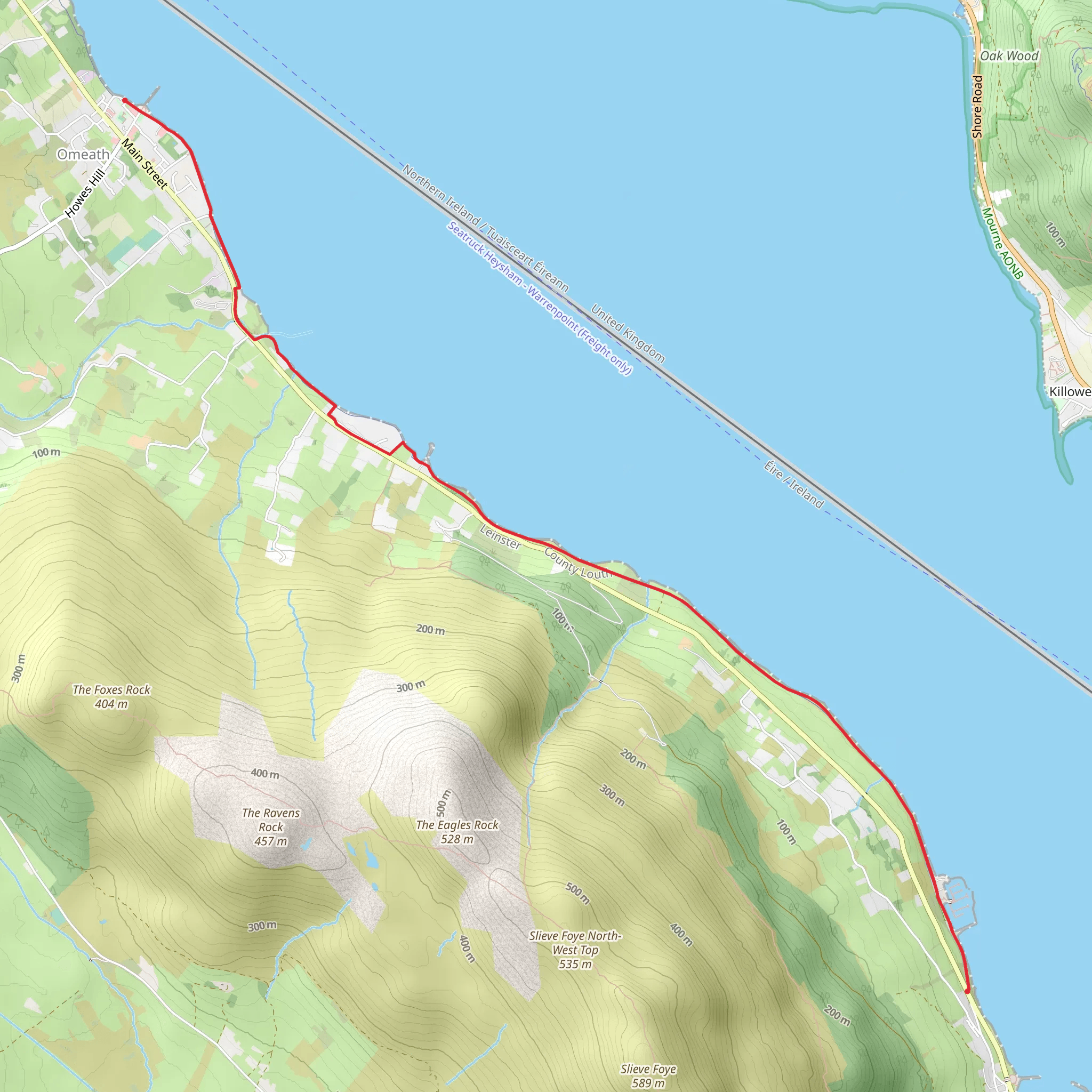 Carlingford Greenway mobile static map