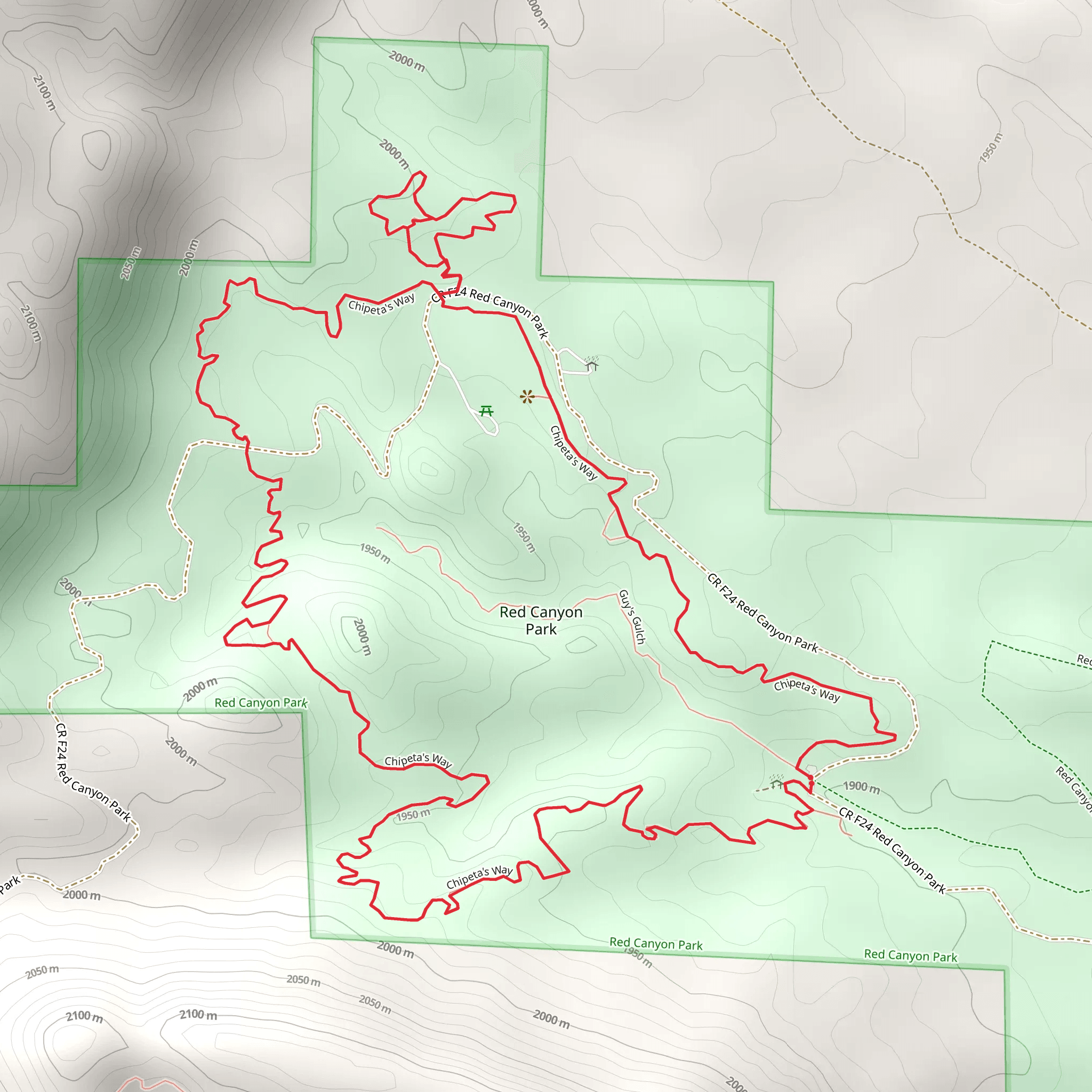 Red Canyon Park mobile static map