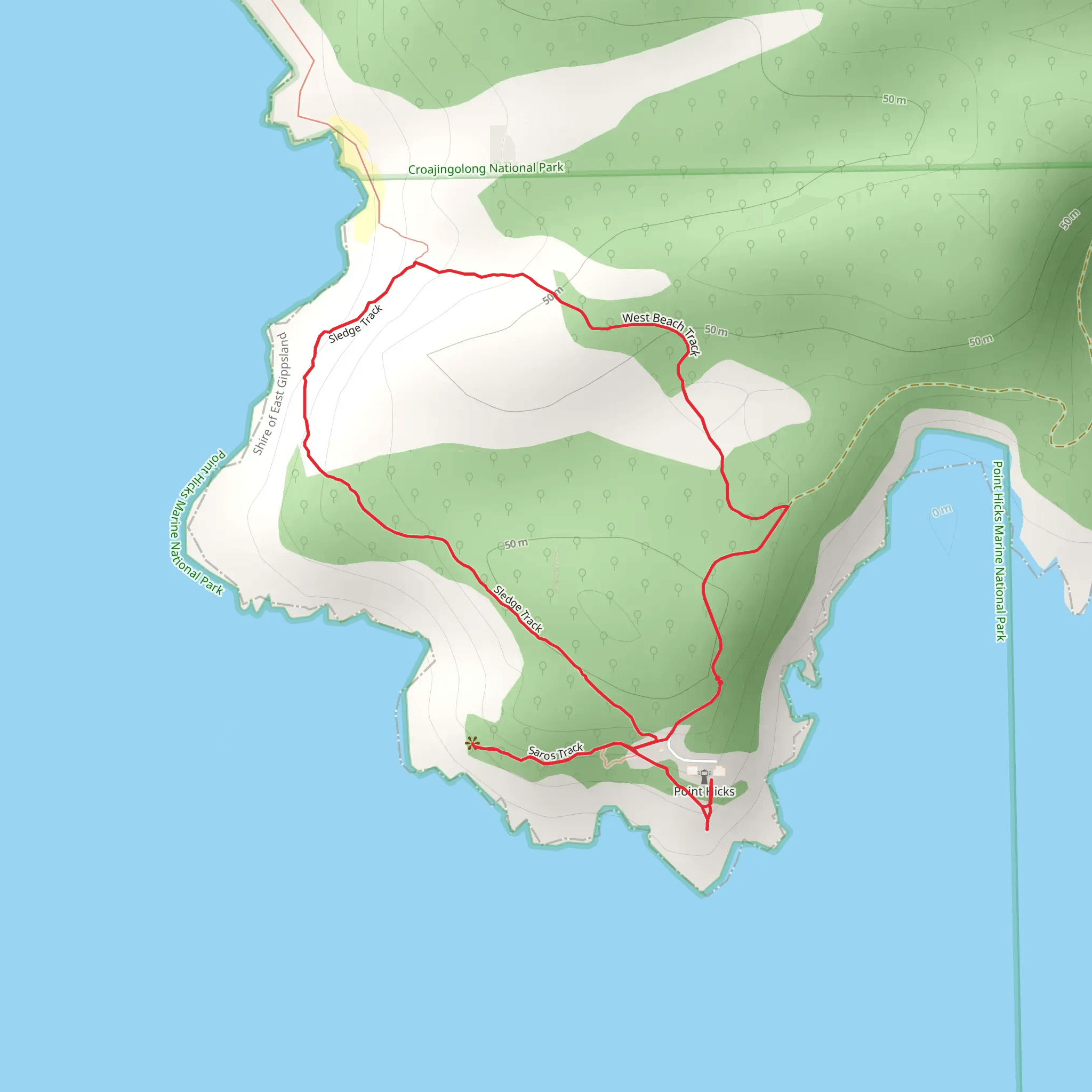 Point Hicks Lightstation Walk mobile static map