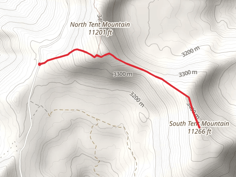 North Tent Mountain and South Tent Mountain