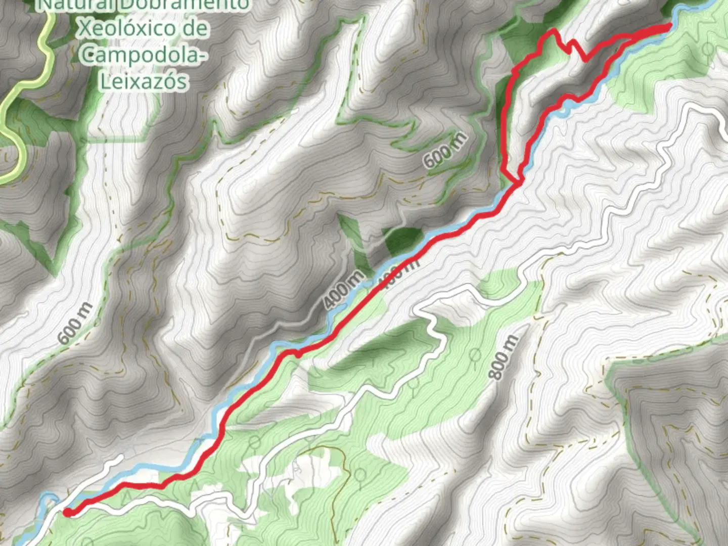 An image depicting the trail PR G 193 Ruta do Val do Río Quiroga and its surrounding area.
