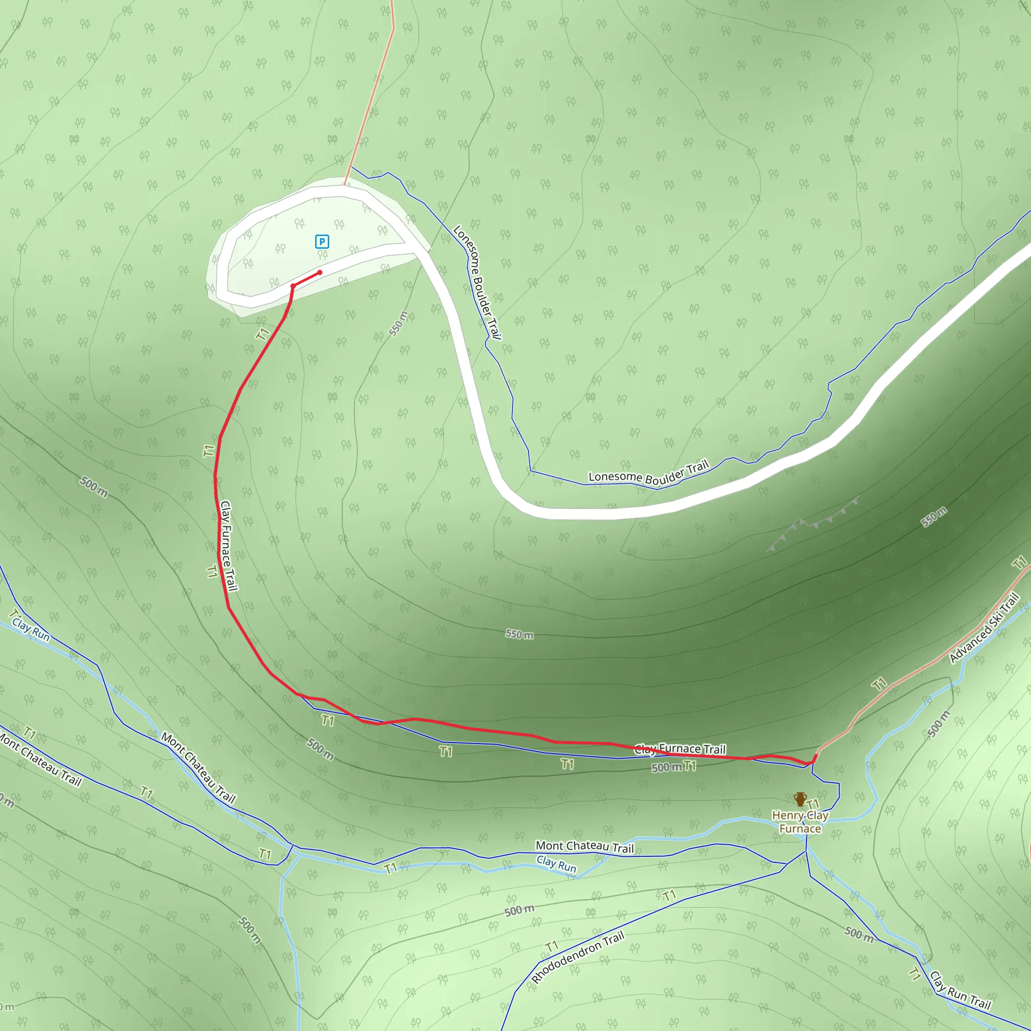 Clay Furnace Trail mobile static map