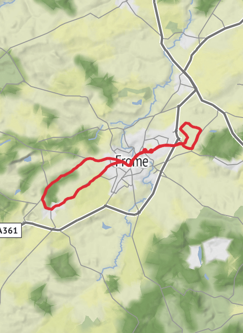 Hike from Frome mobile static map