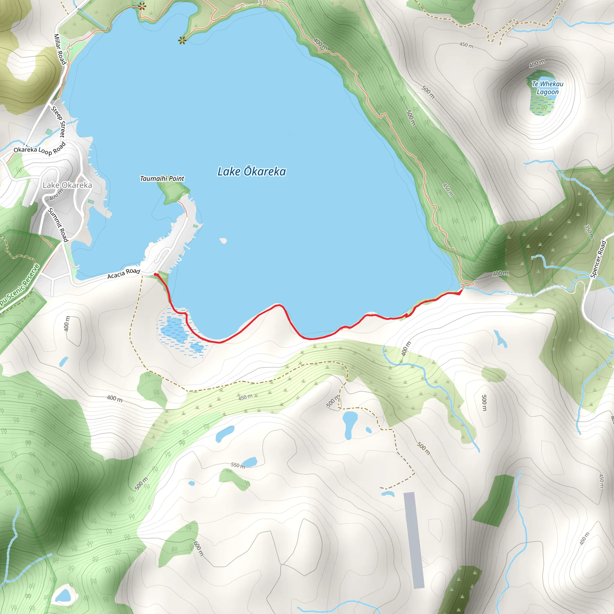 Lake Okareka Walkway mobile static map