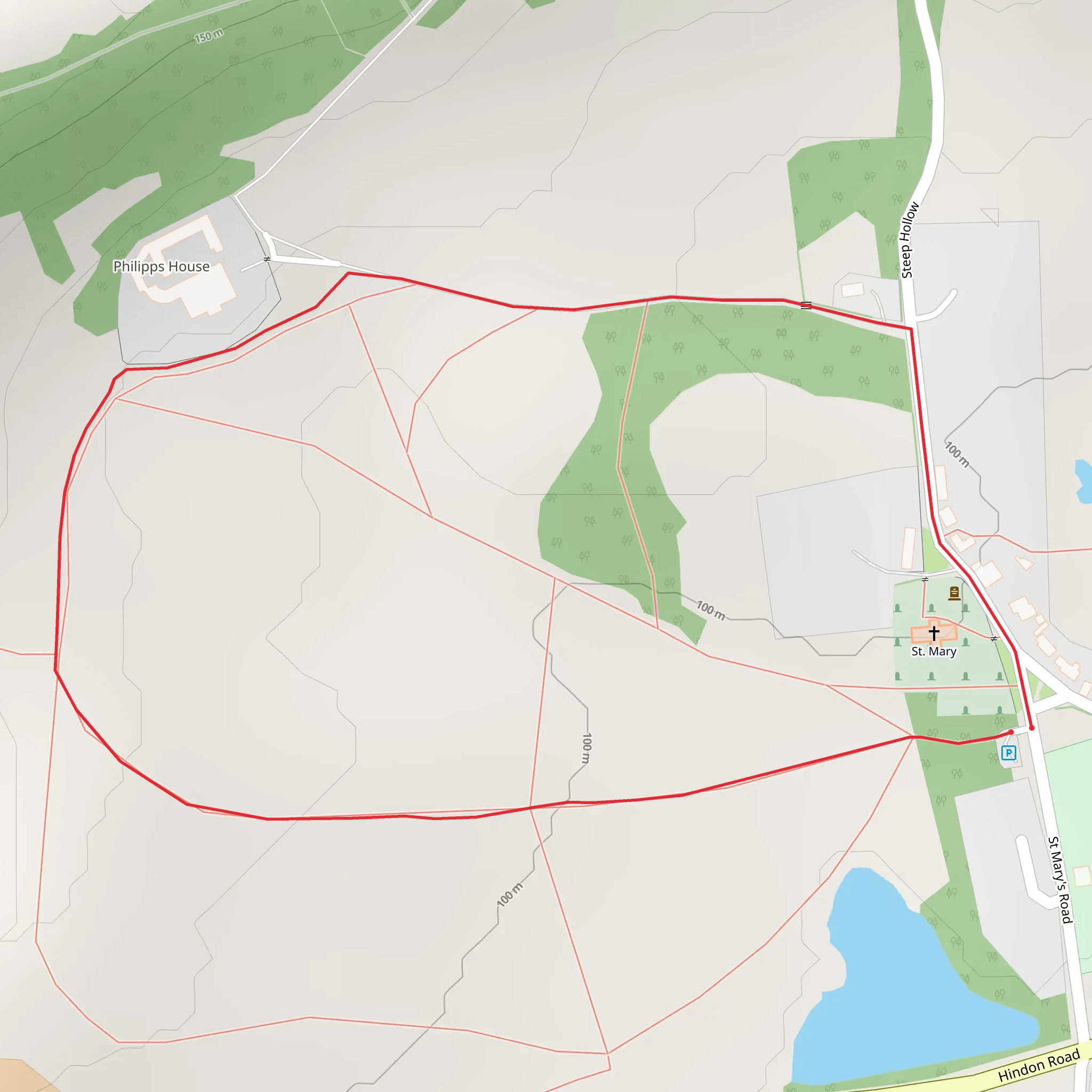 Dinton Park Easy Access Walk mobile static map