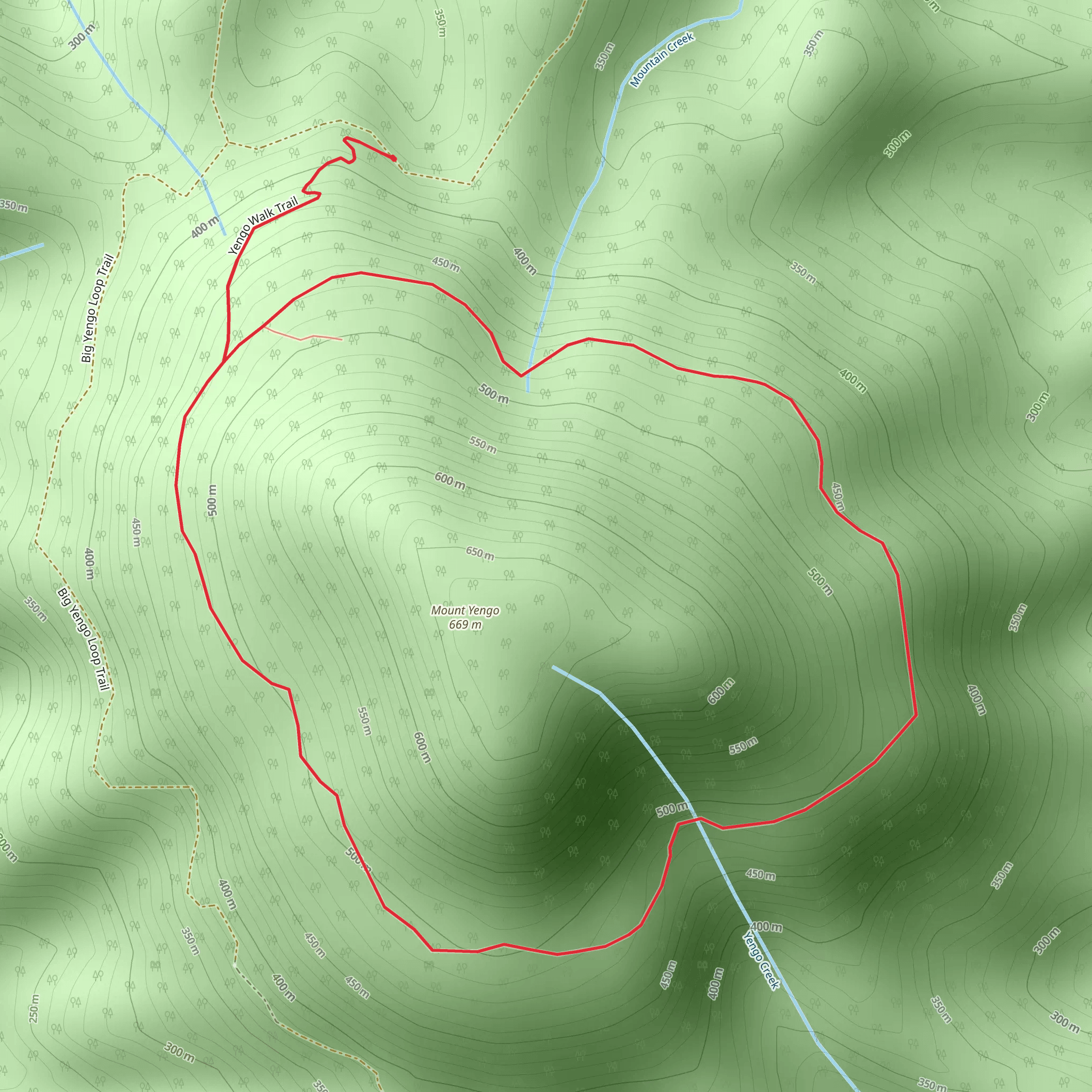 Yango Walking Track mobile static map