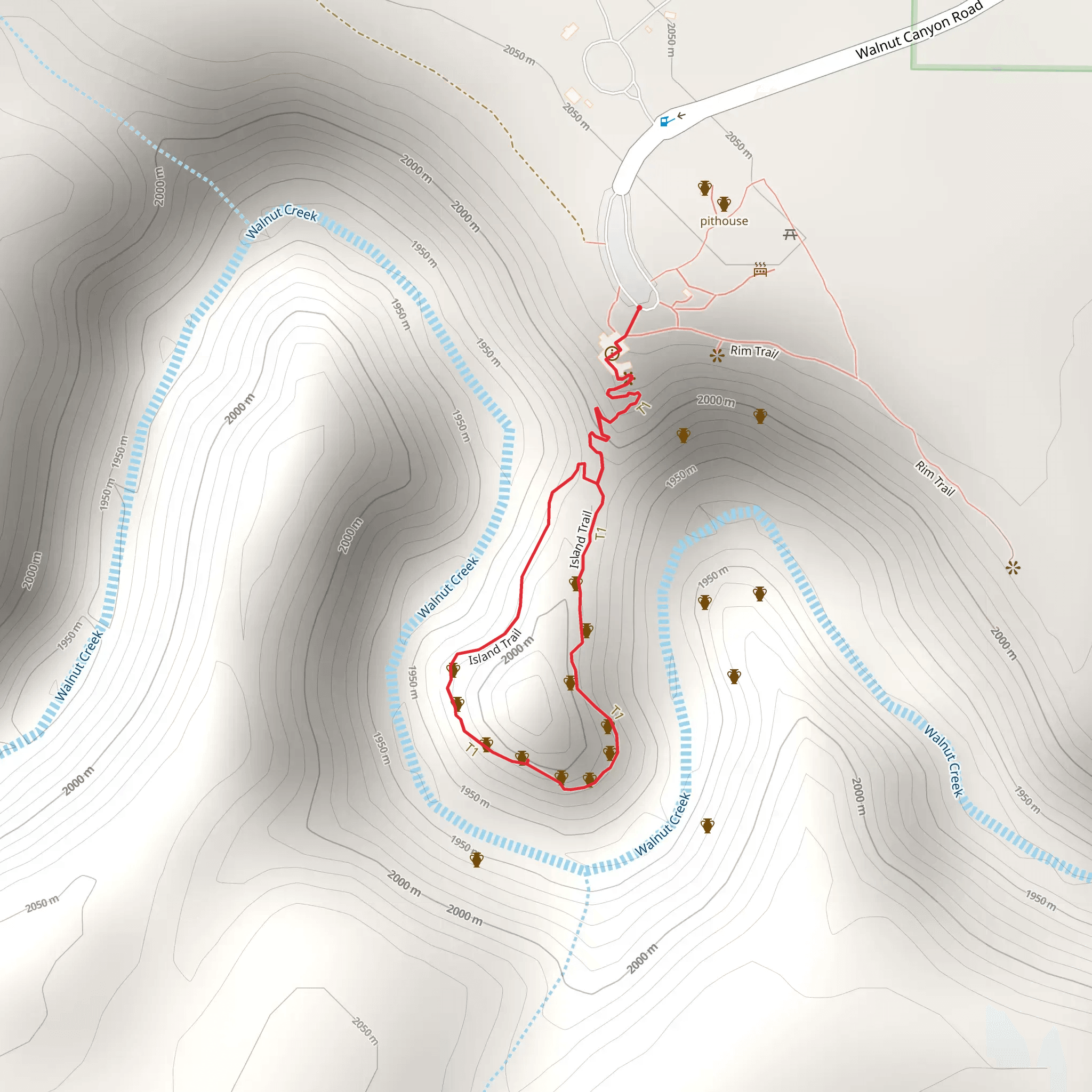Island Loop Trail mobile static map