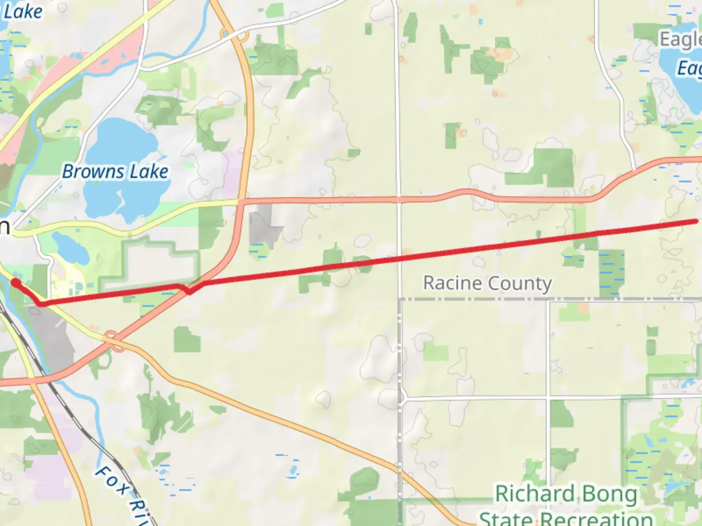 An image depicting the trail White River State Trail and its surrounding area.