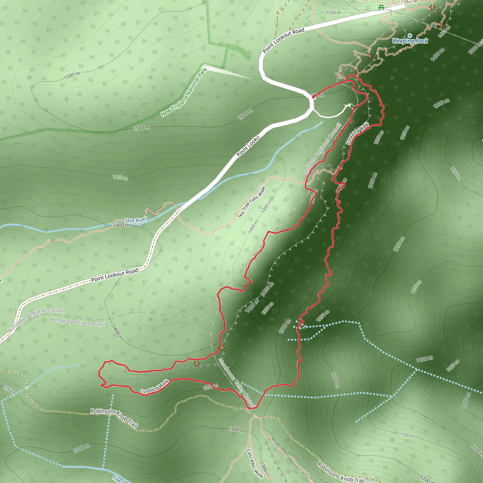 Lyrebird Track mobile static map
