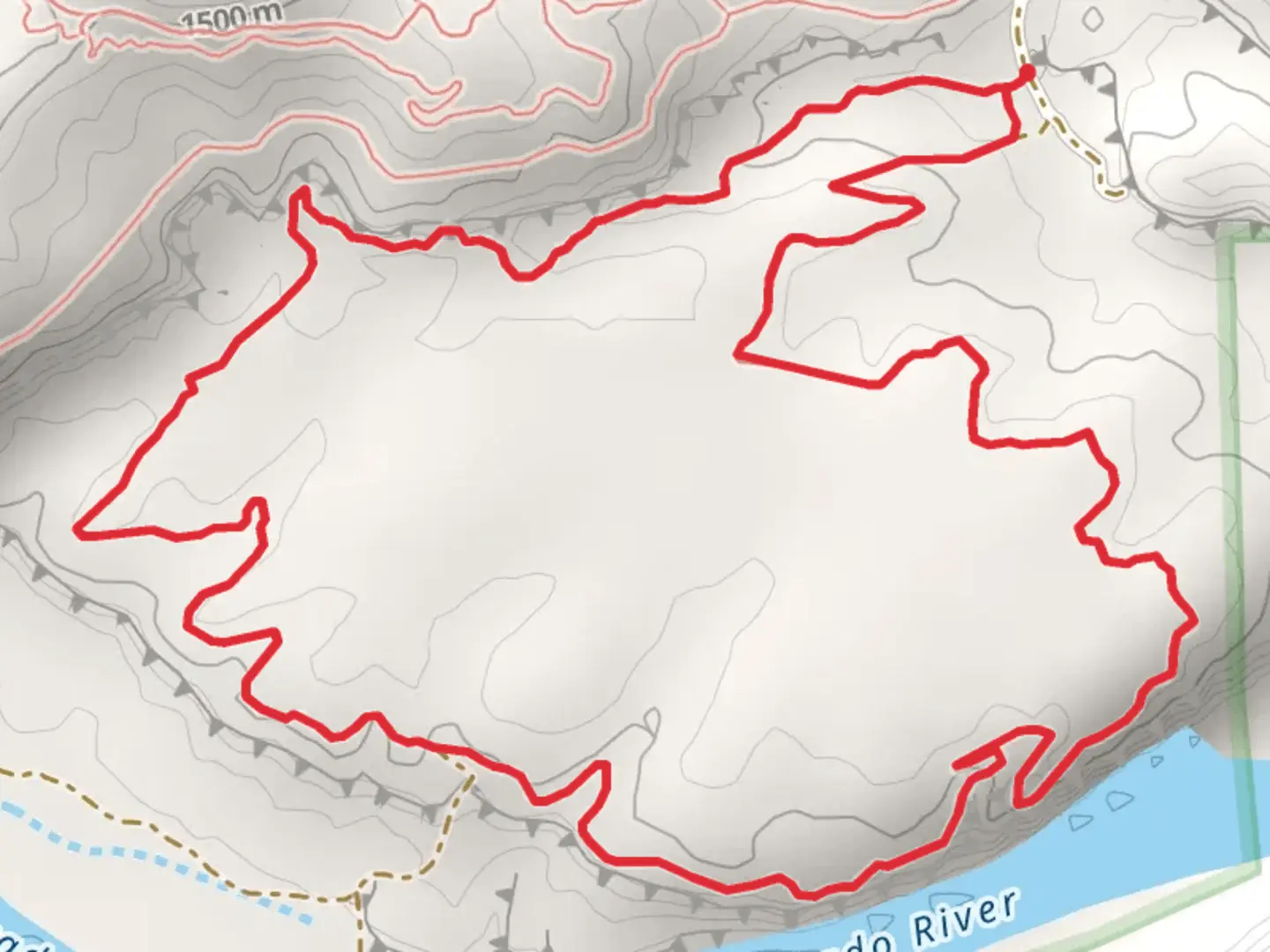 An image depicting the trail Rustler's Loop and its surrounding area.