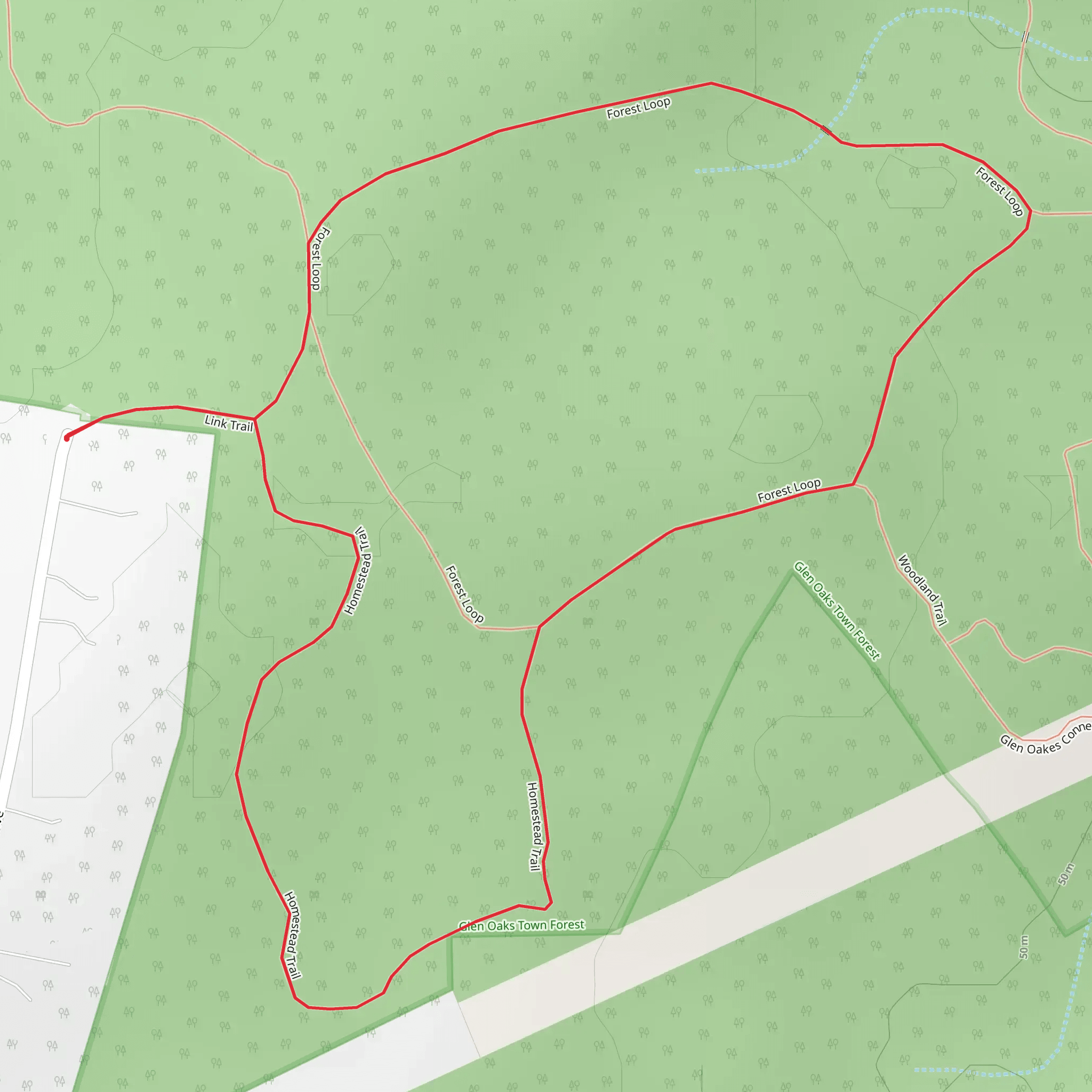 Forest Loop Trail via Andreski Drive mobile static map