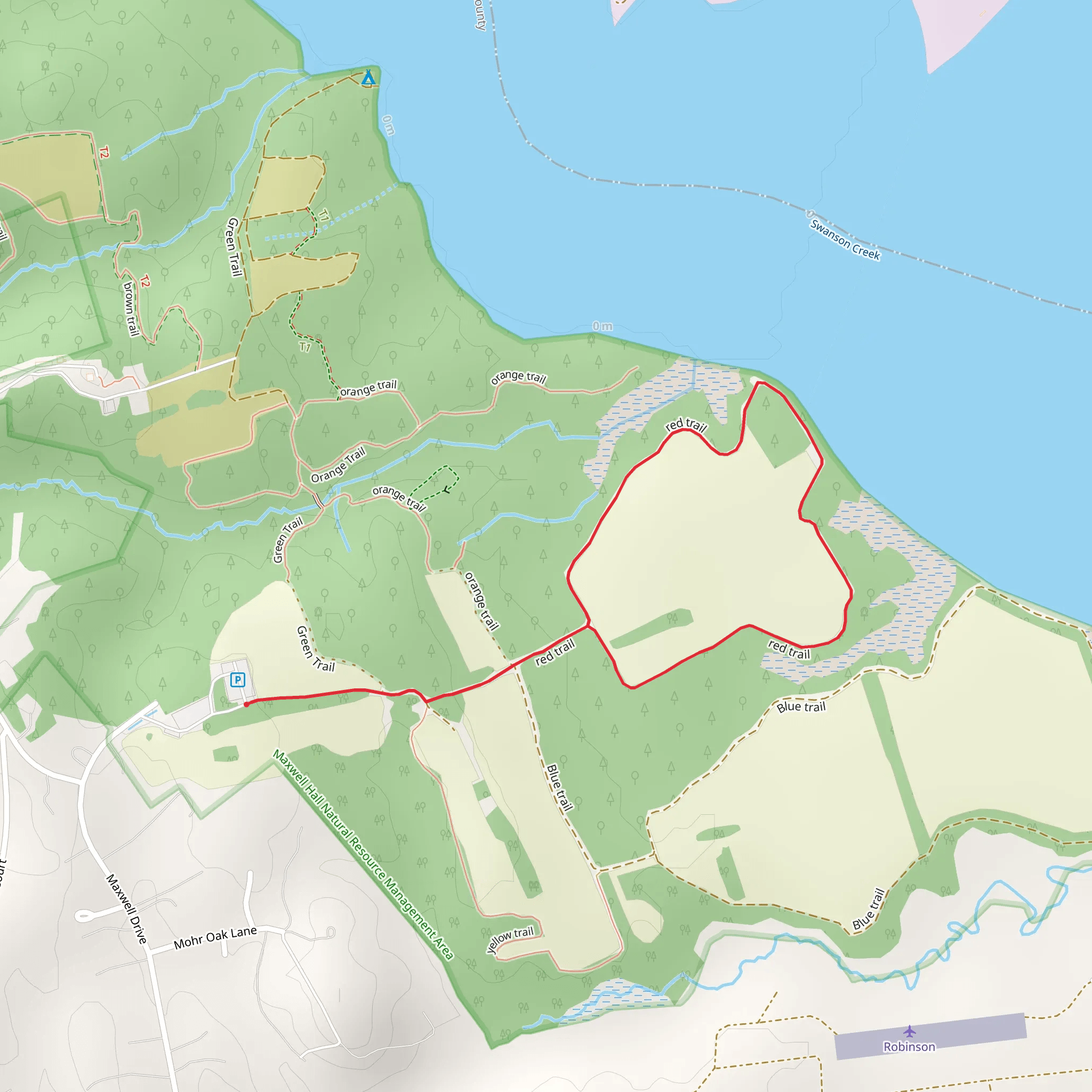 Red Loop Trail mobile static map