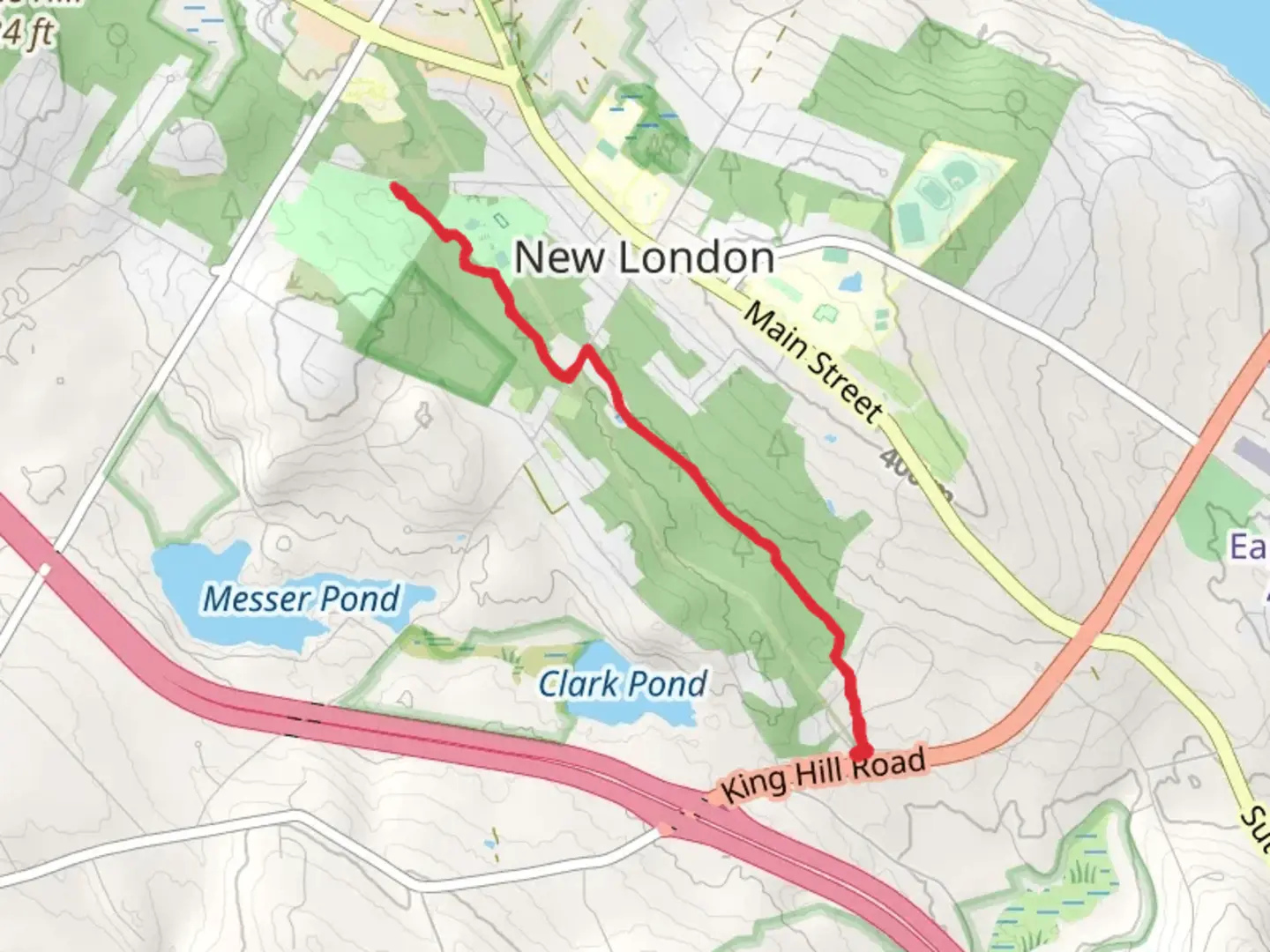 An image depicting the trail Lyon Brook Trail and its surrounding area.