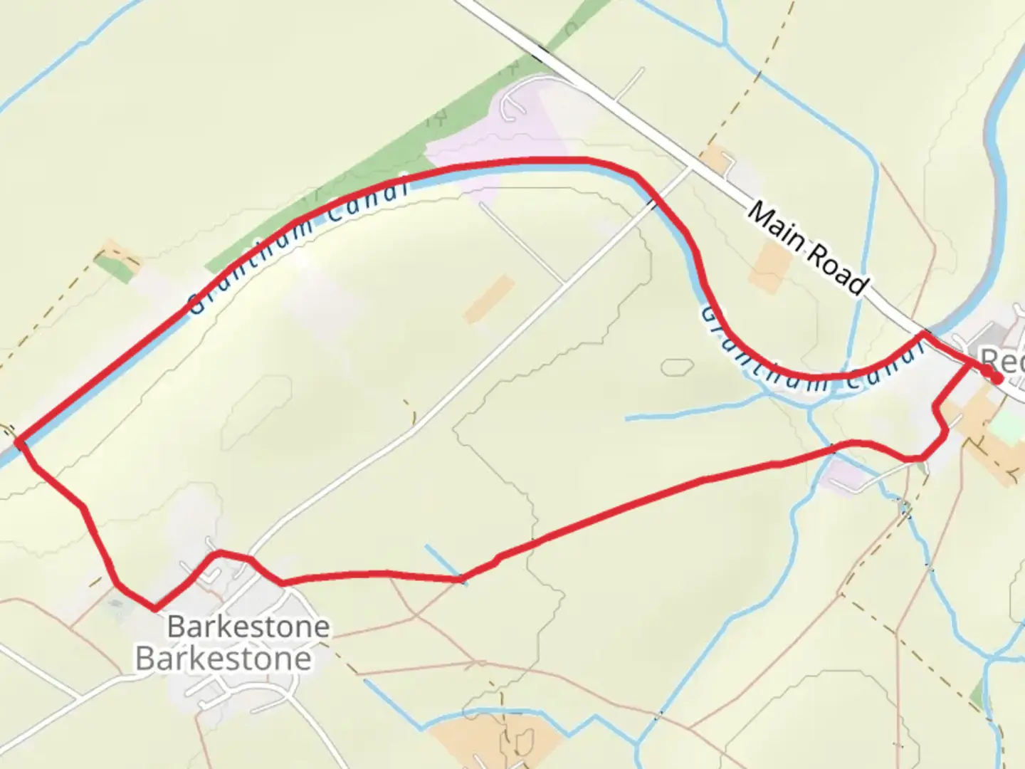 An image depicting the trail Redmile and Barkestone Loop and its surrounding area.