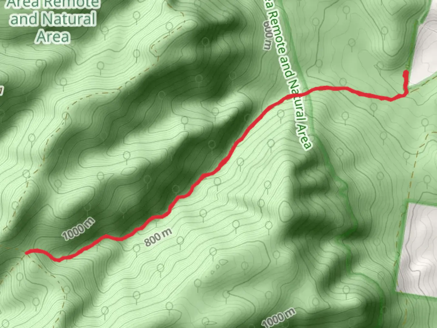 An image depicting the trail Hinces Creek and Hinces Saddle Trail and its surrounding area.