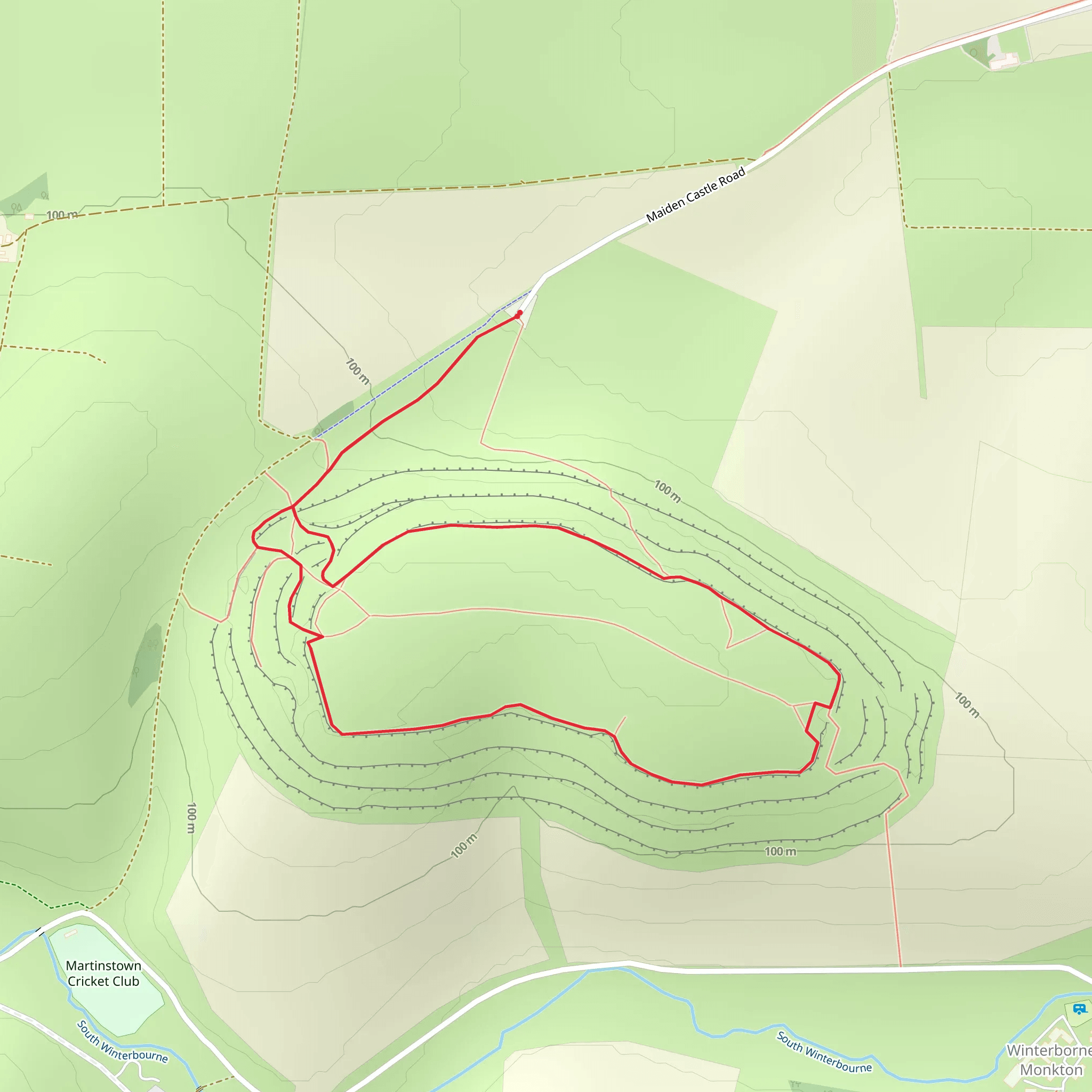 Maiden Castle Loop mobile static map