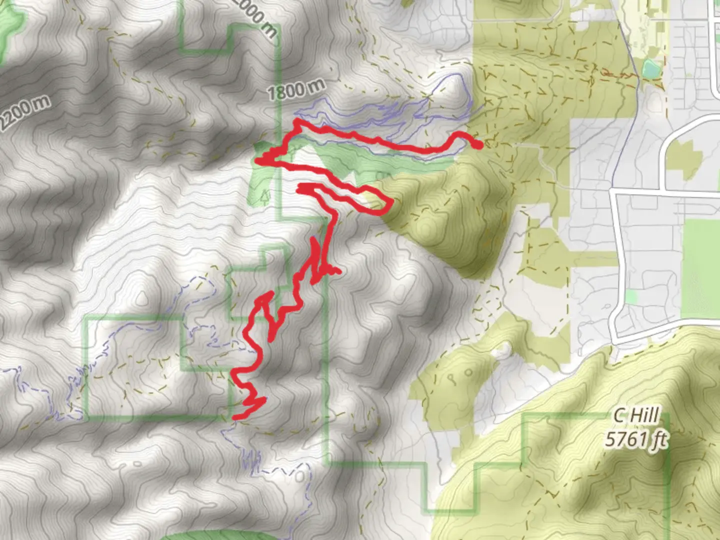 An image depicting the trail Ash Canyon to Kings Canyon Trail and its surrounding area.