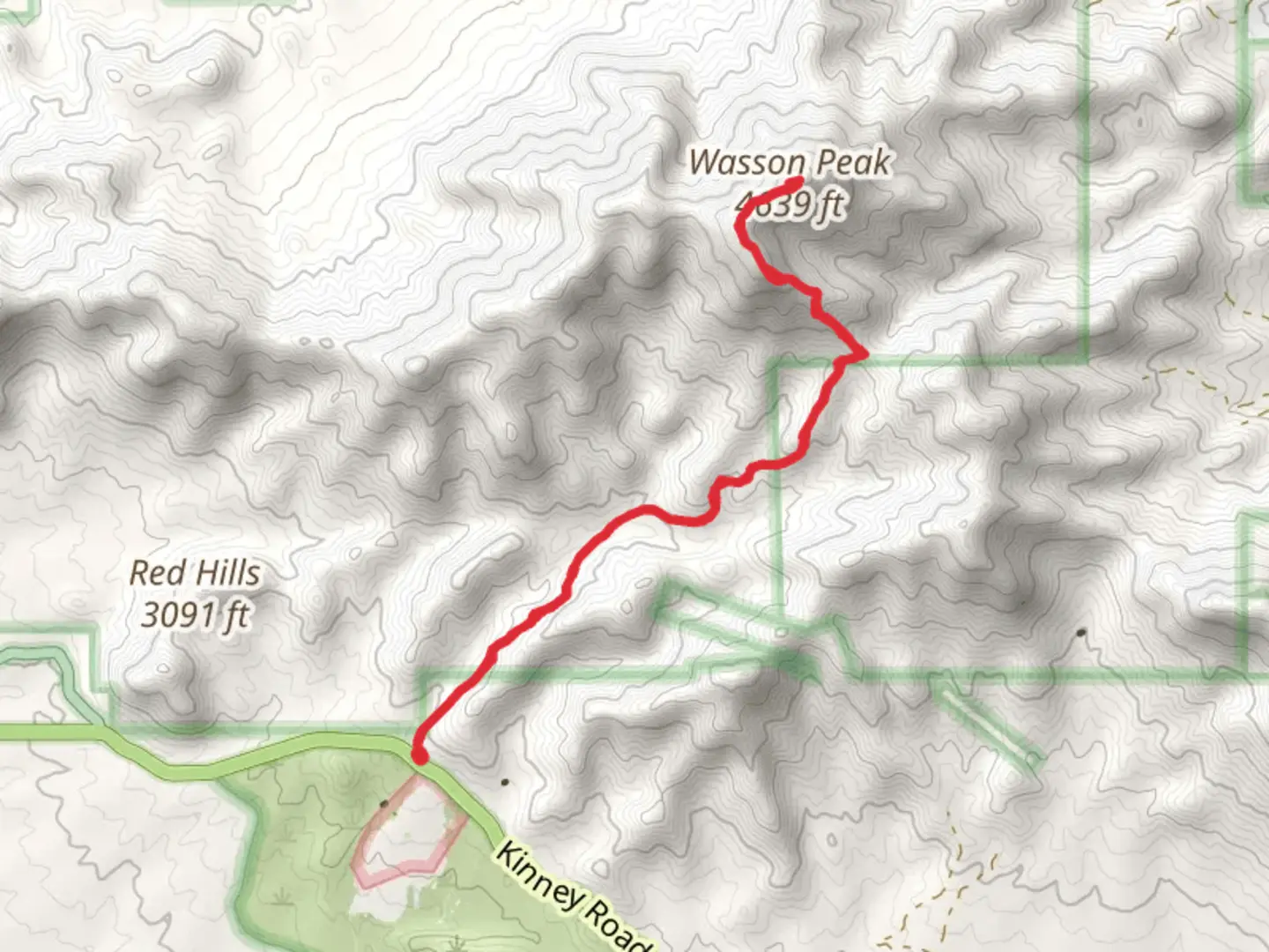 An image depicting the trail Wasson Peak via King Canyon Trail and its surrounding area.