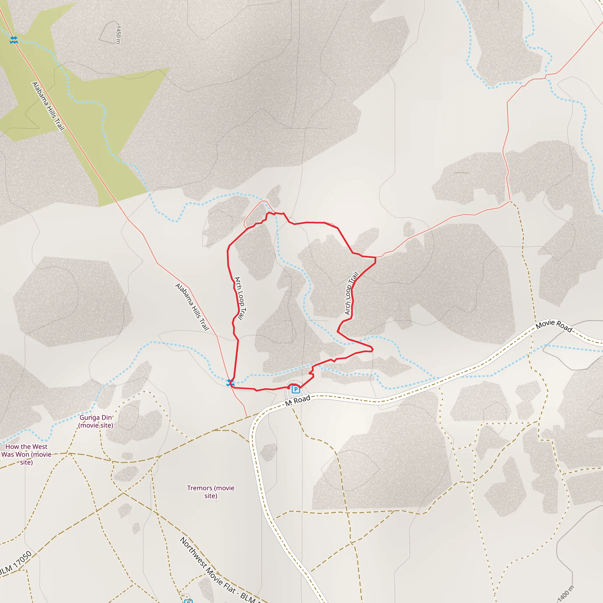 Arch Loop Trail mobile static map