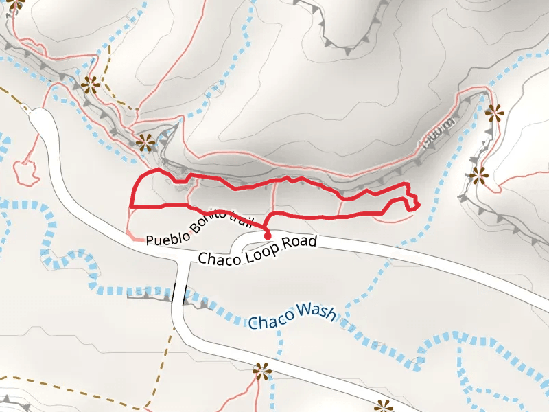 Pueblo Bonito Trail, Pictographs Trail and Chetro Ketl Trail Loop