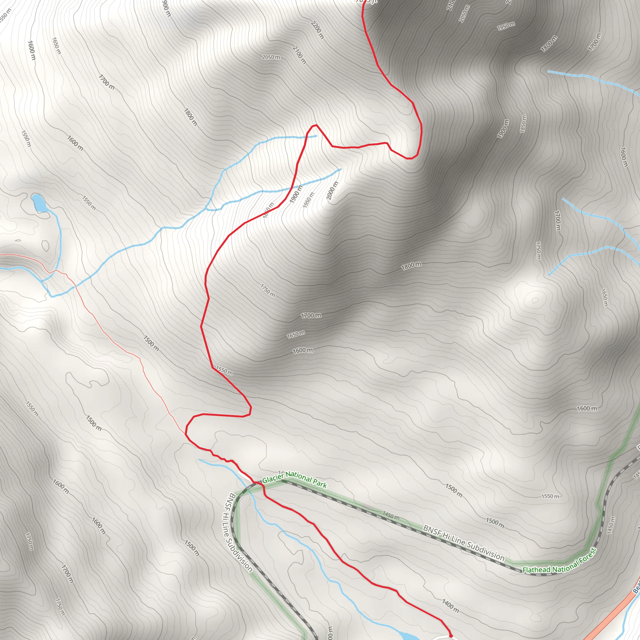 Elk Mountain via Coal Creek mobile static map