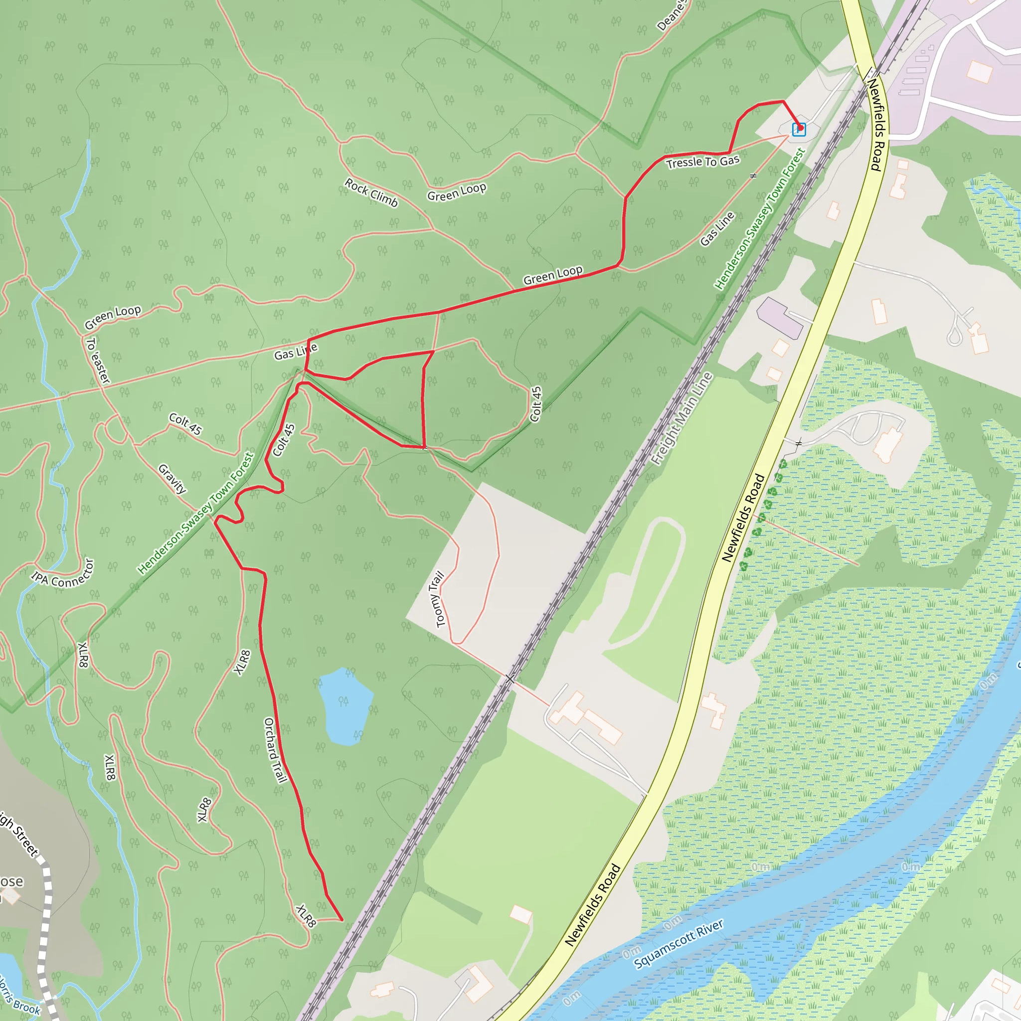 Tressle to Gas and Orchard Trail mobile static map