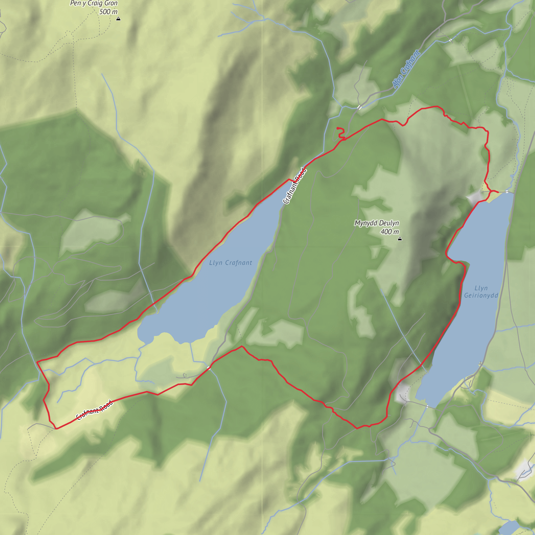 Yr Llynau mobile static map