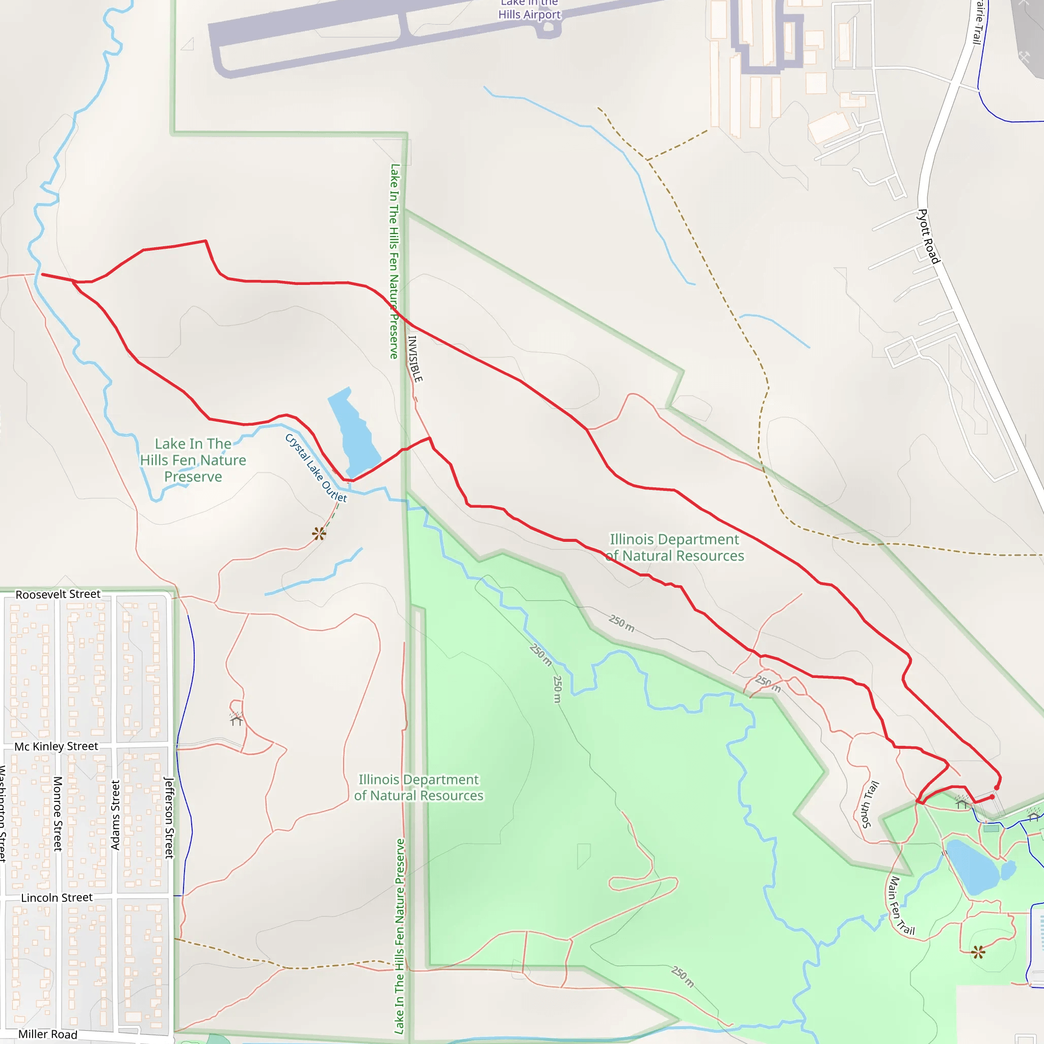 Loop beside Crystal Lake Outlet mobile static map
