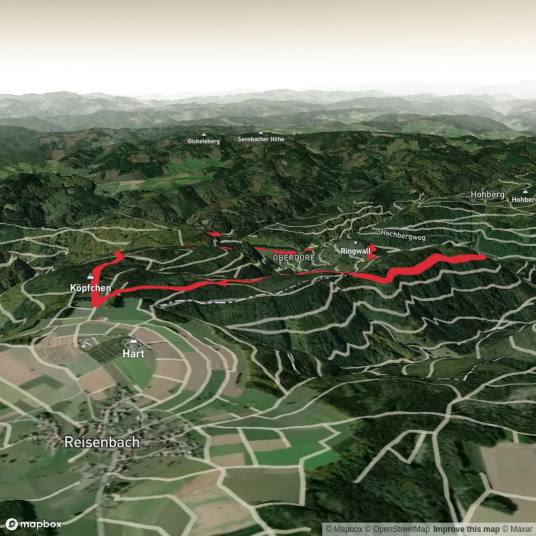 An image depicting the trail Am Sportplatz - Apr. 3 and its surrounding area.