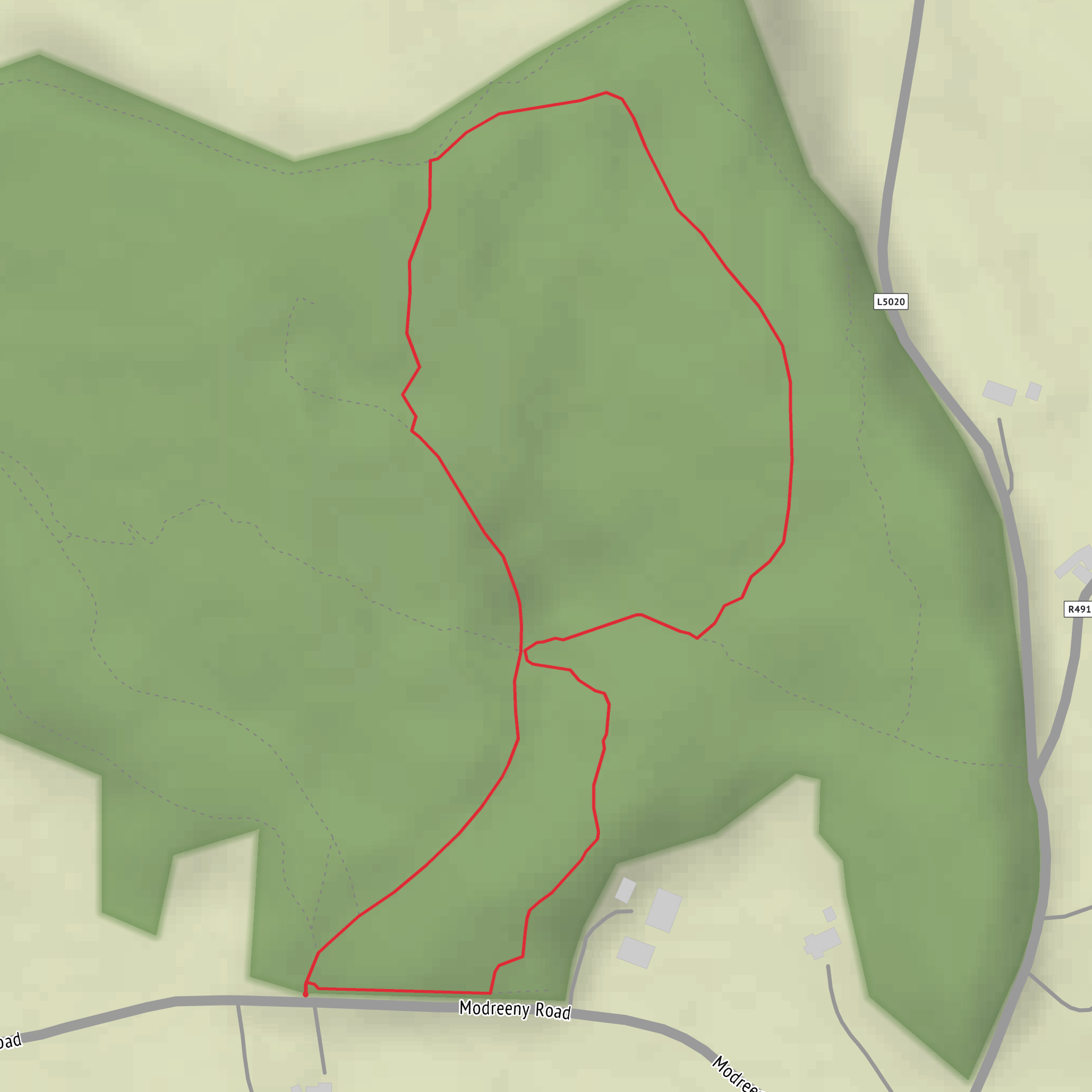 Knockanacree Wood Loop mobile static map