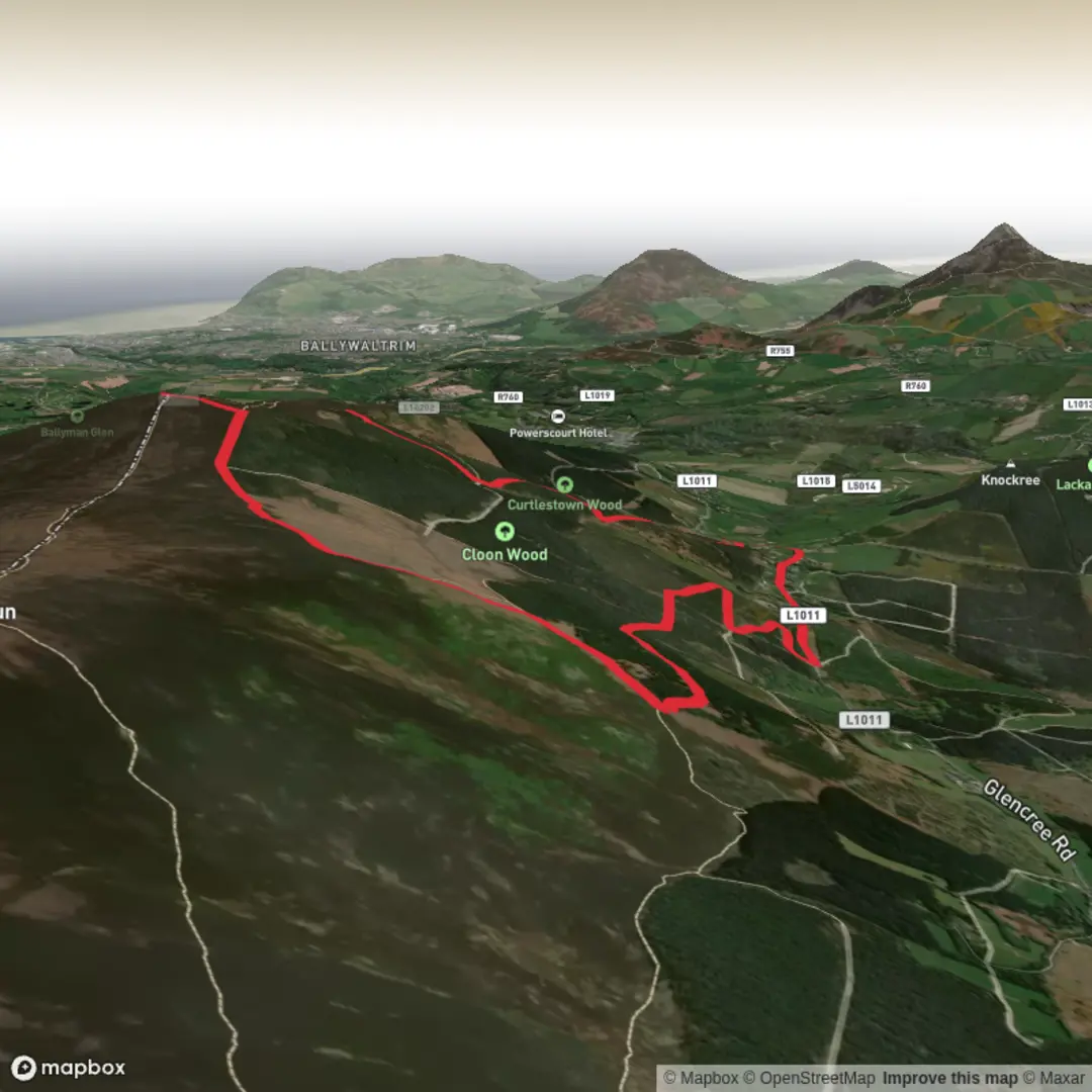 An image depicting the trail Cloon loop and its surrounding area.