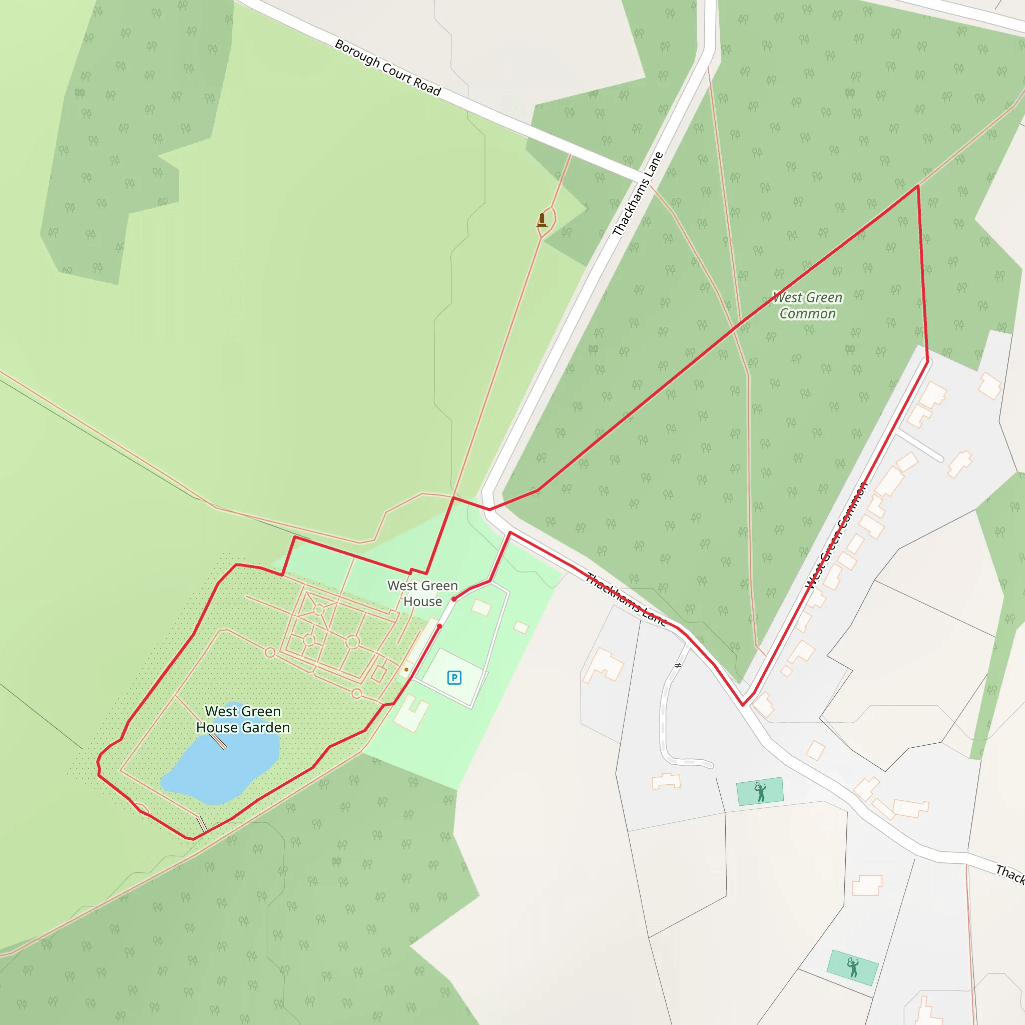 West Green House Loop mobile static map