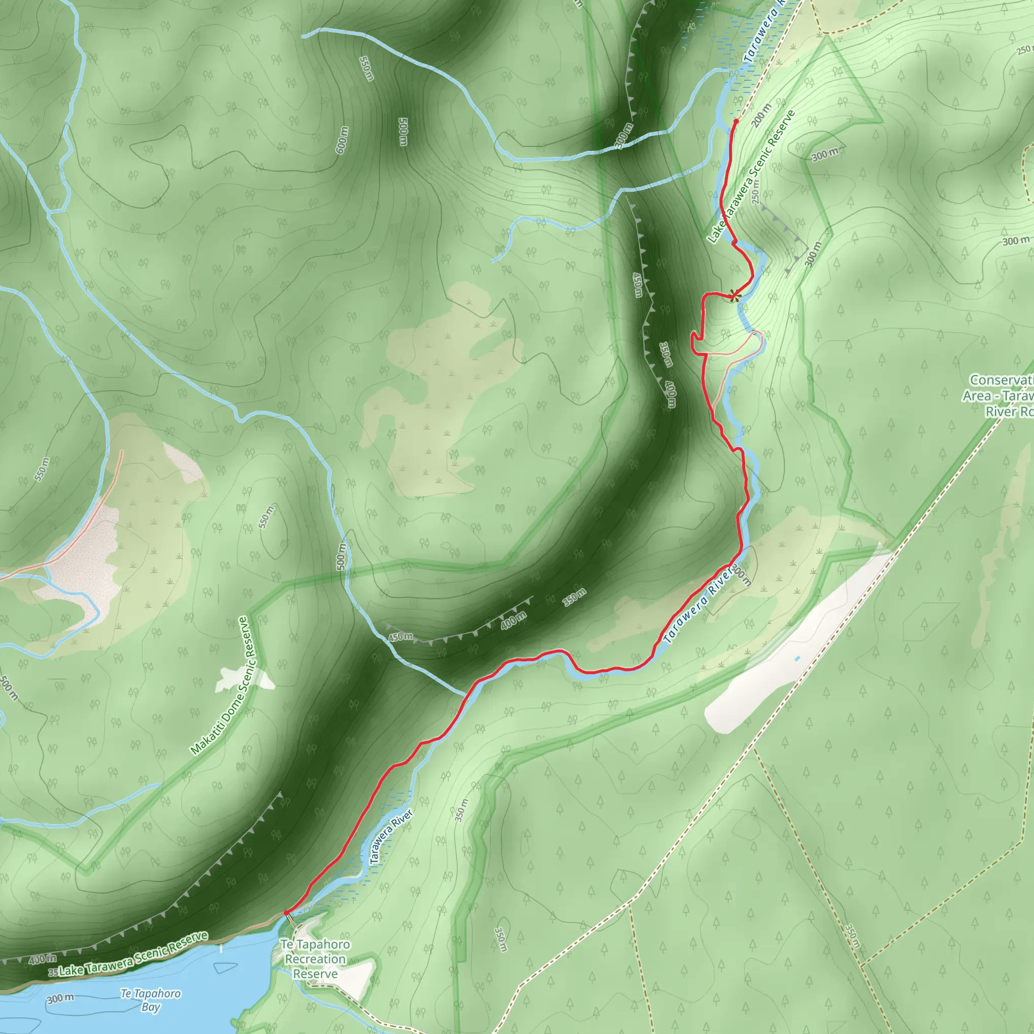 Tarawera Outlet to Falls Track mobile static map