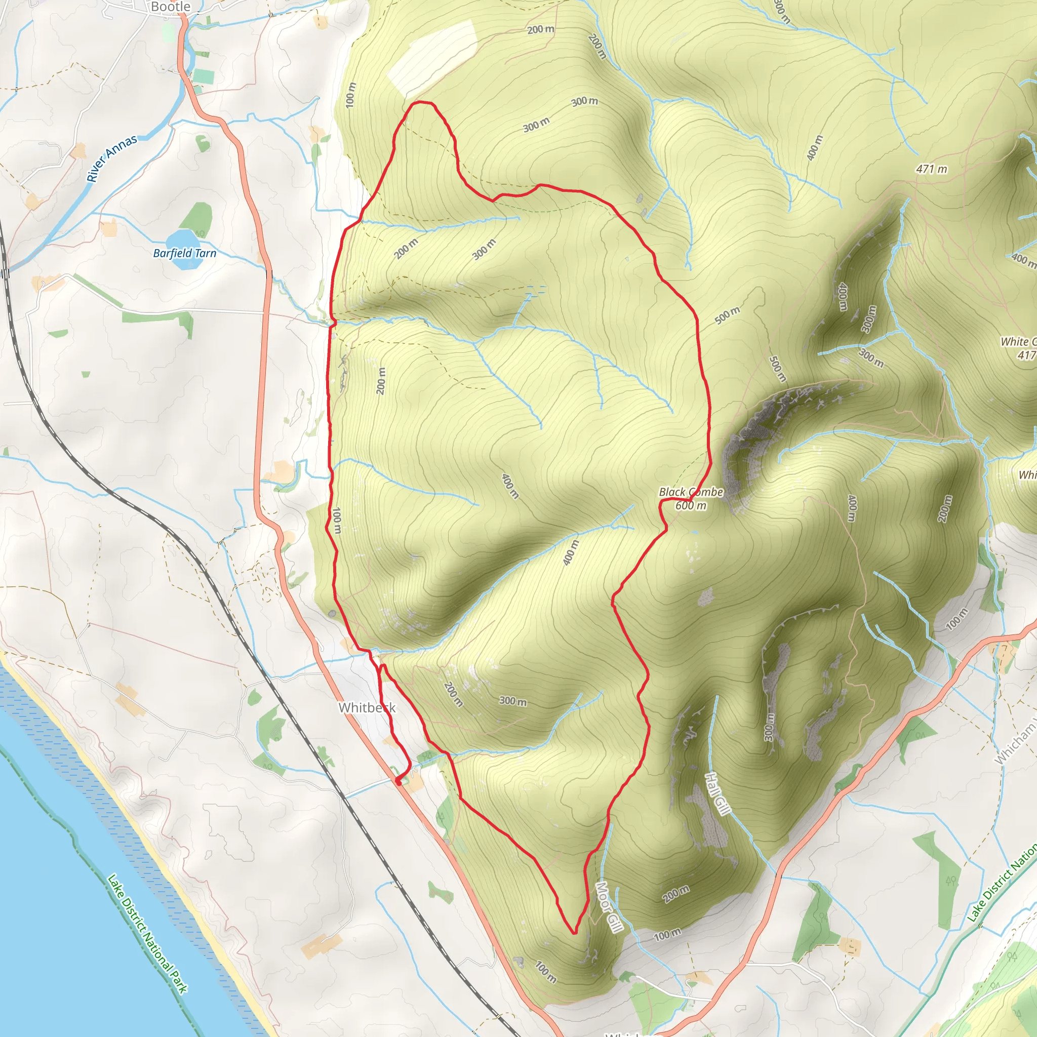 Black Combe Loop - Whitbeck mobile static map