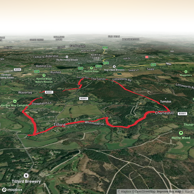 Circular hike from Waverley Abbey