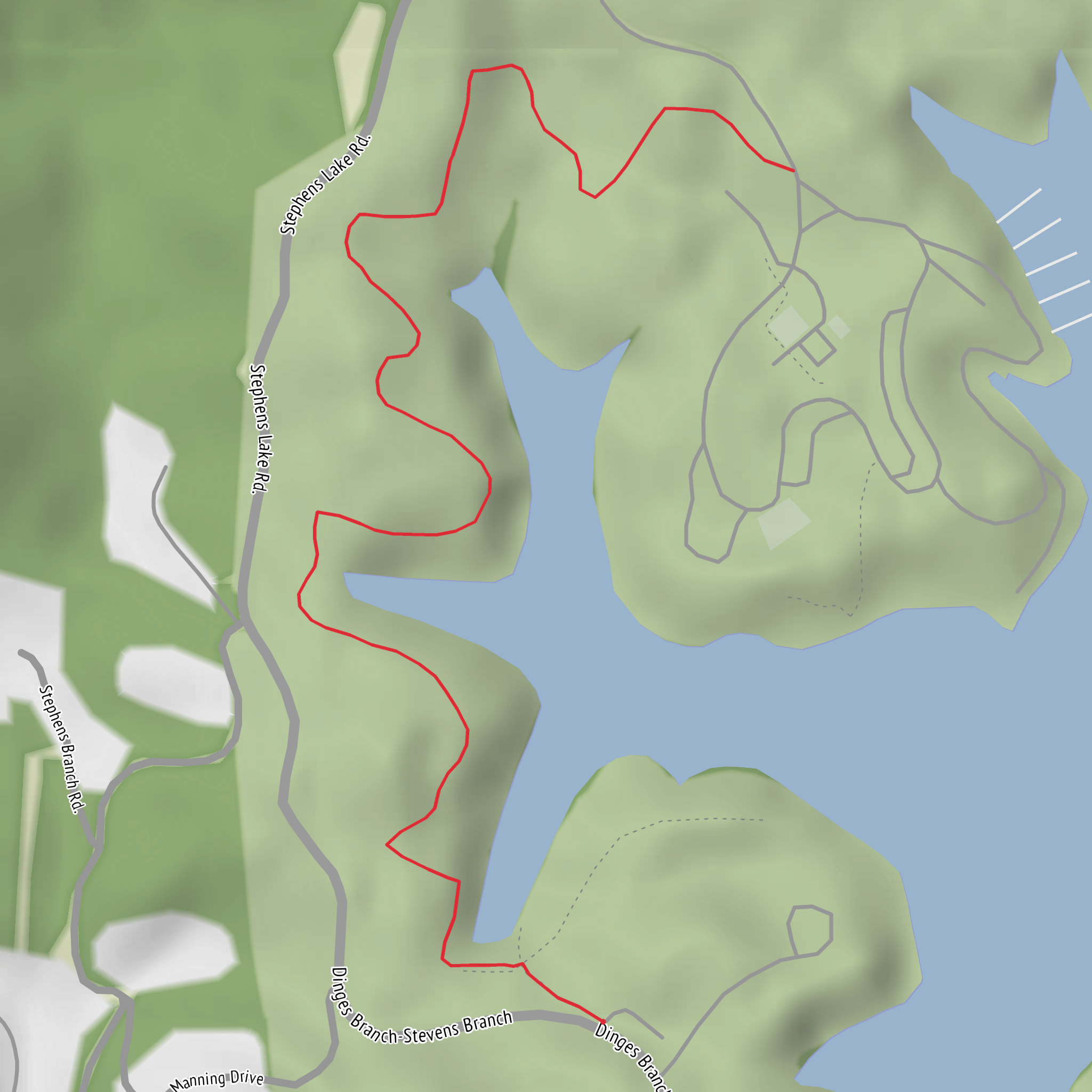 Recreation Area to Overlook mobile static map