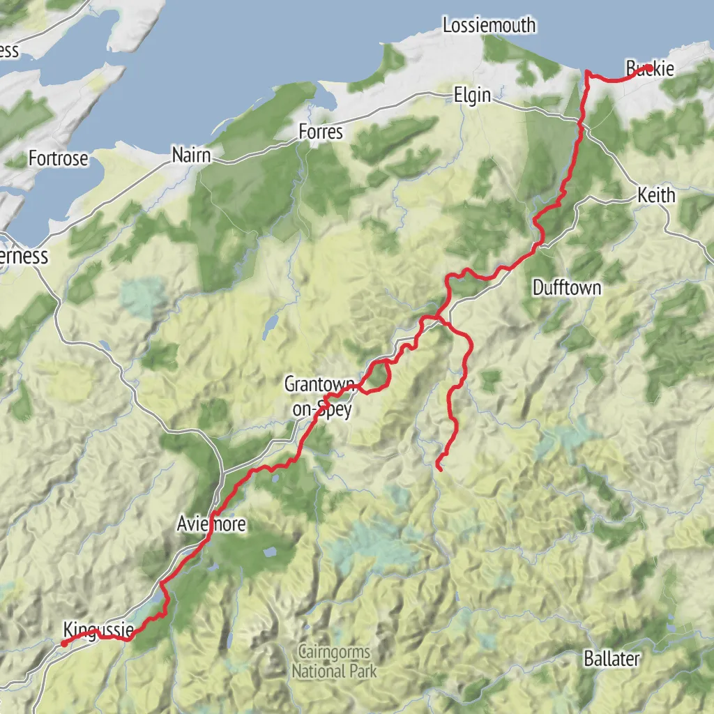 Speyside Way mobile static map