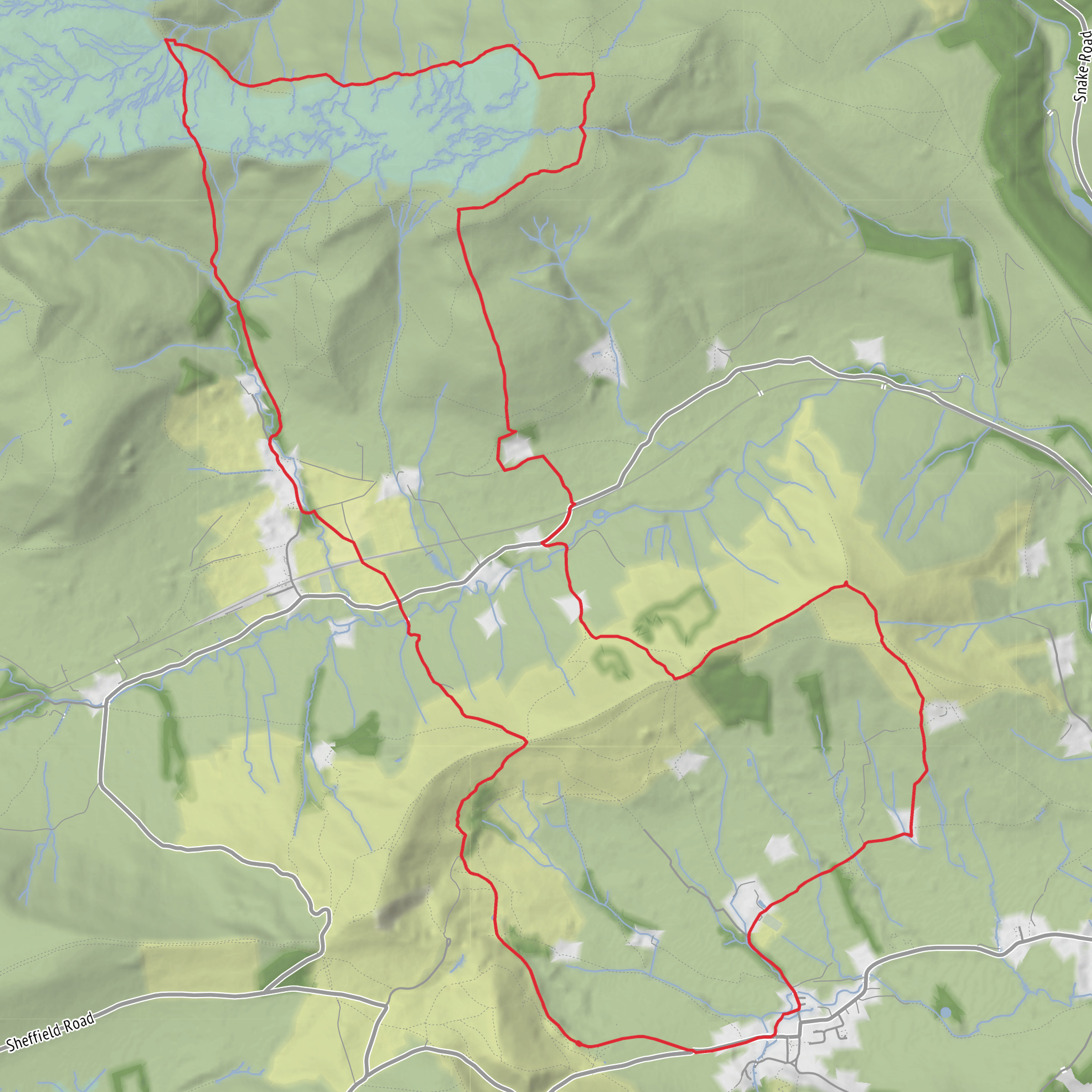 Hollins Cross, Madwoman's Stones and Lose Hill Loop mobile static map