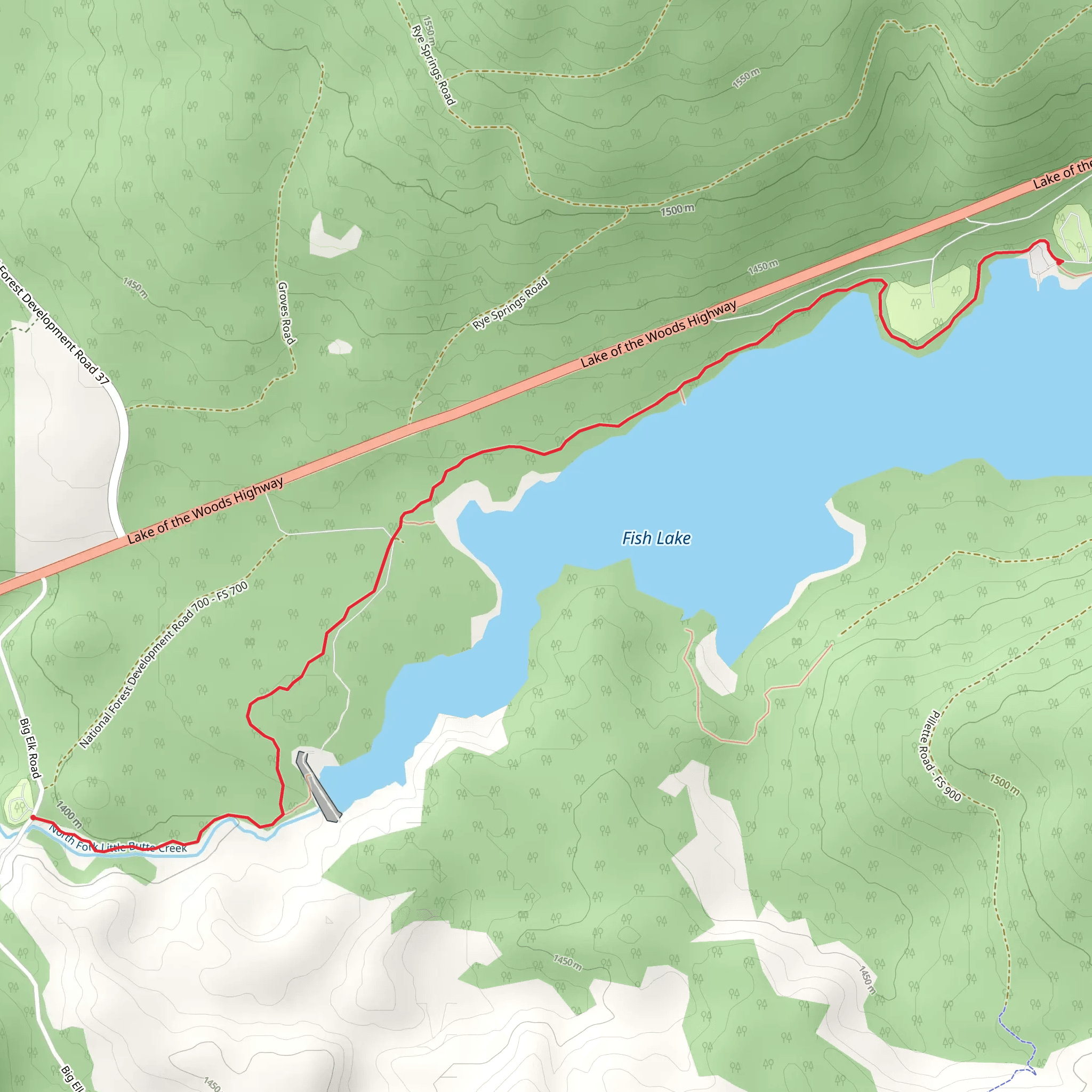 Fish Lake Trail mobile static map