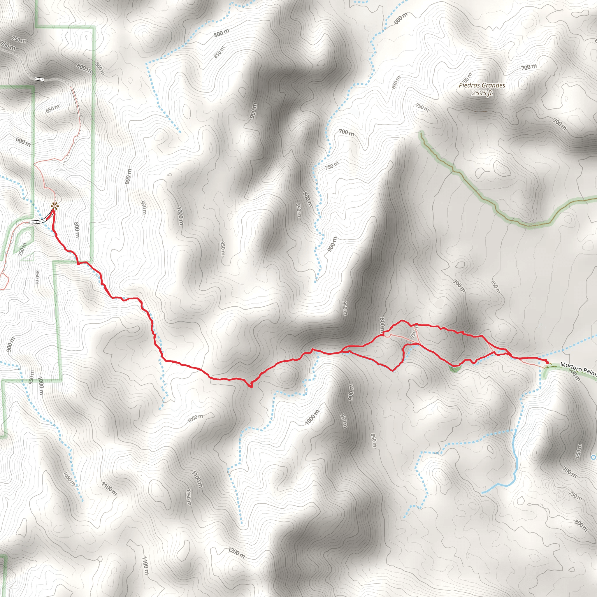 The Goat Canyon Trestle Bridge and Mortero Palms Trail mobile static map