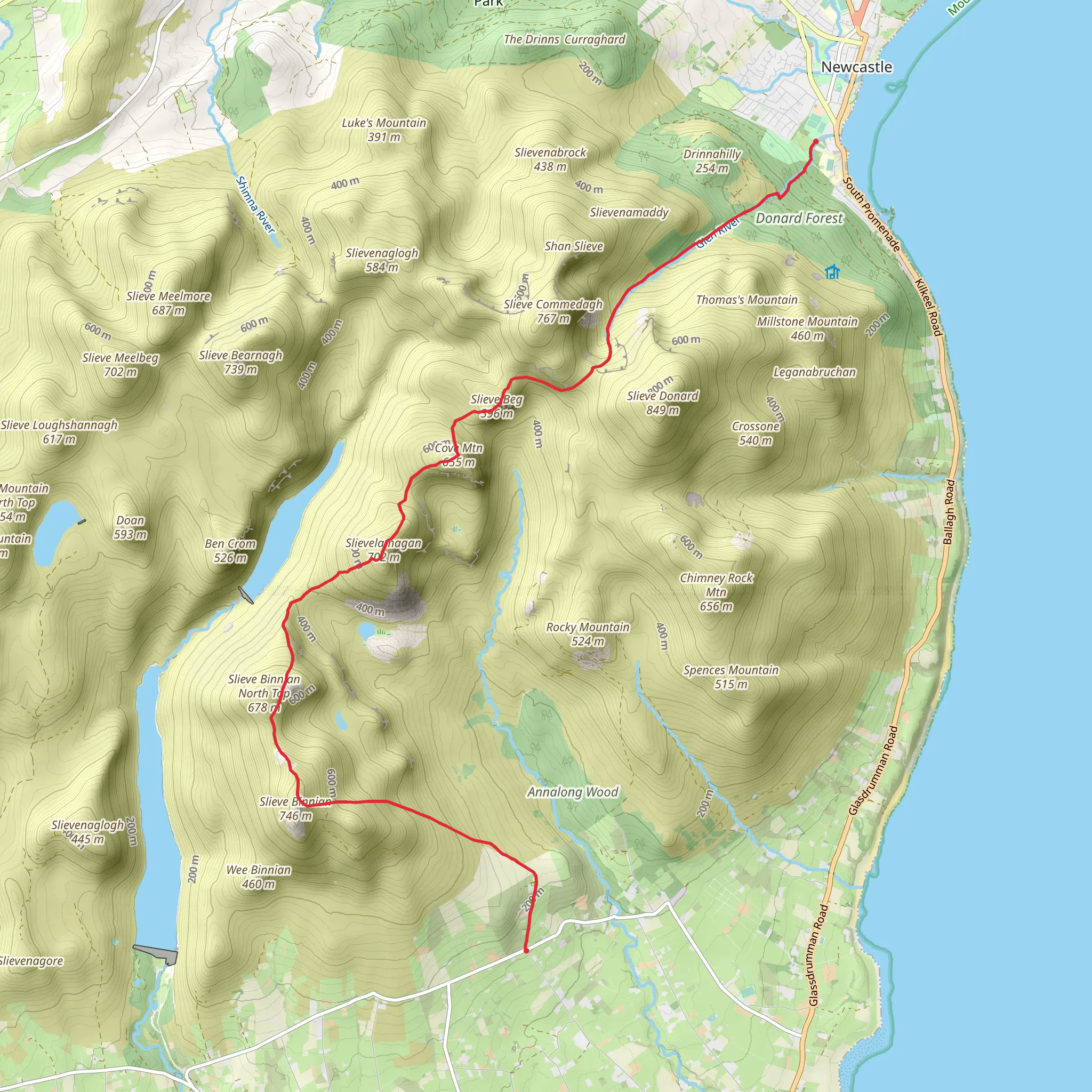 The Mournes Reservoir Views mobile static map