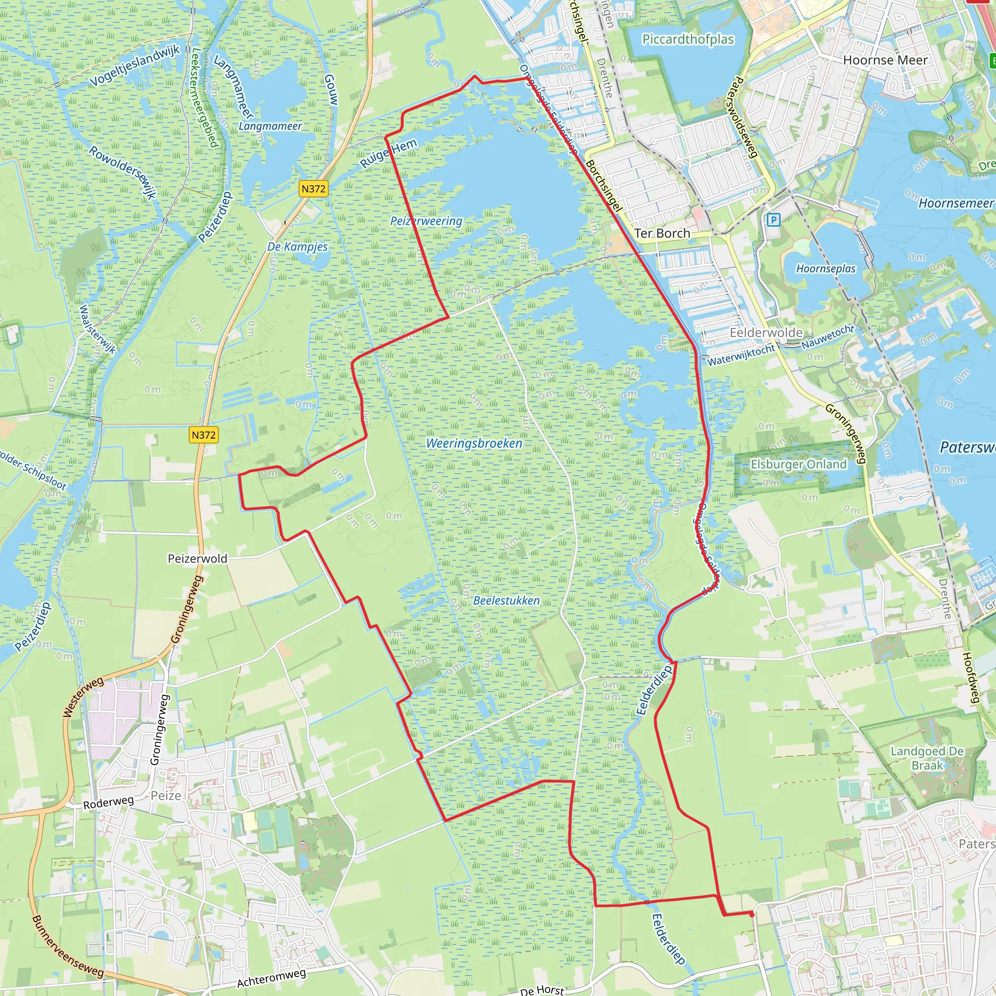 Nieuwe Dijk and Drenthepad Loop mobile static map
