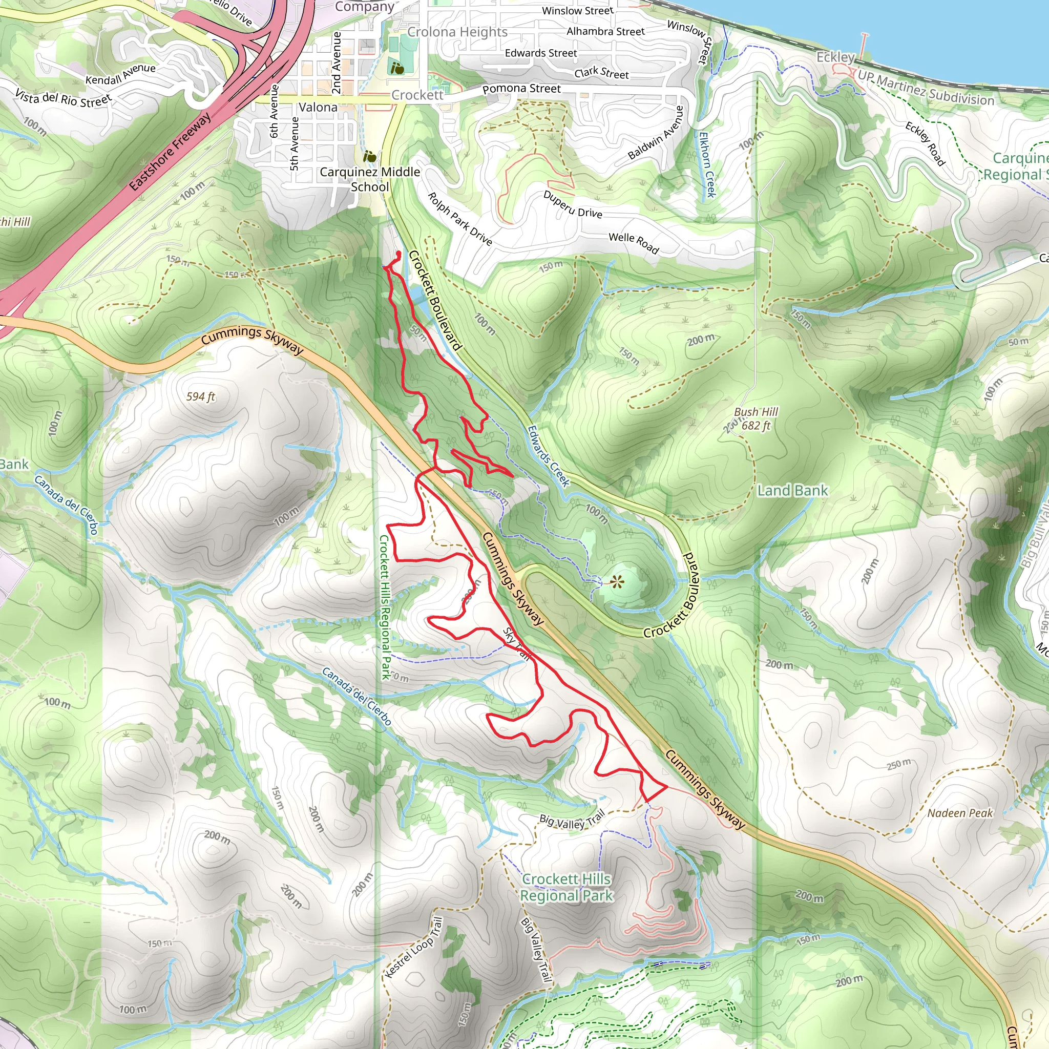Crockett Ranch - Soaring Eagle Trail mobile static map