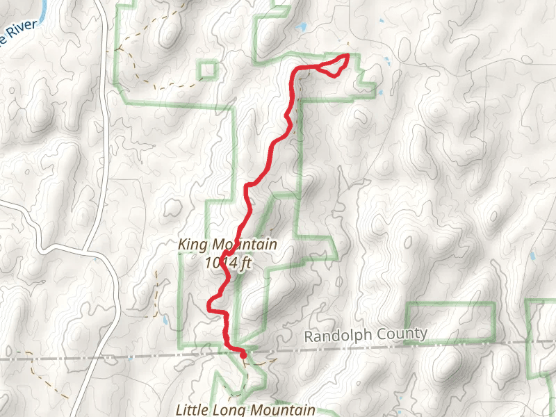 King Mountain via Uwharrie Trail and Luther Place Spur