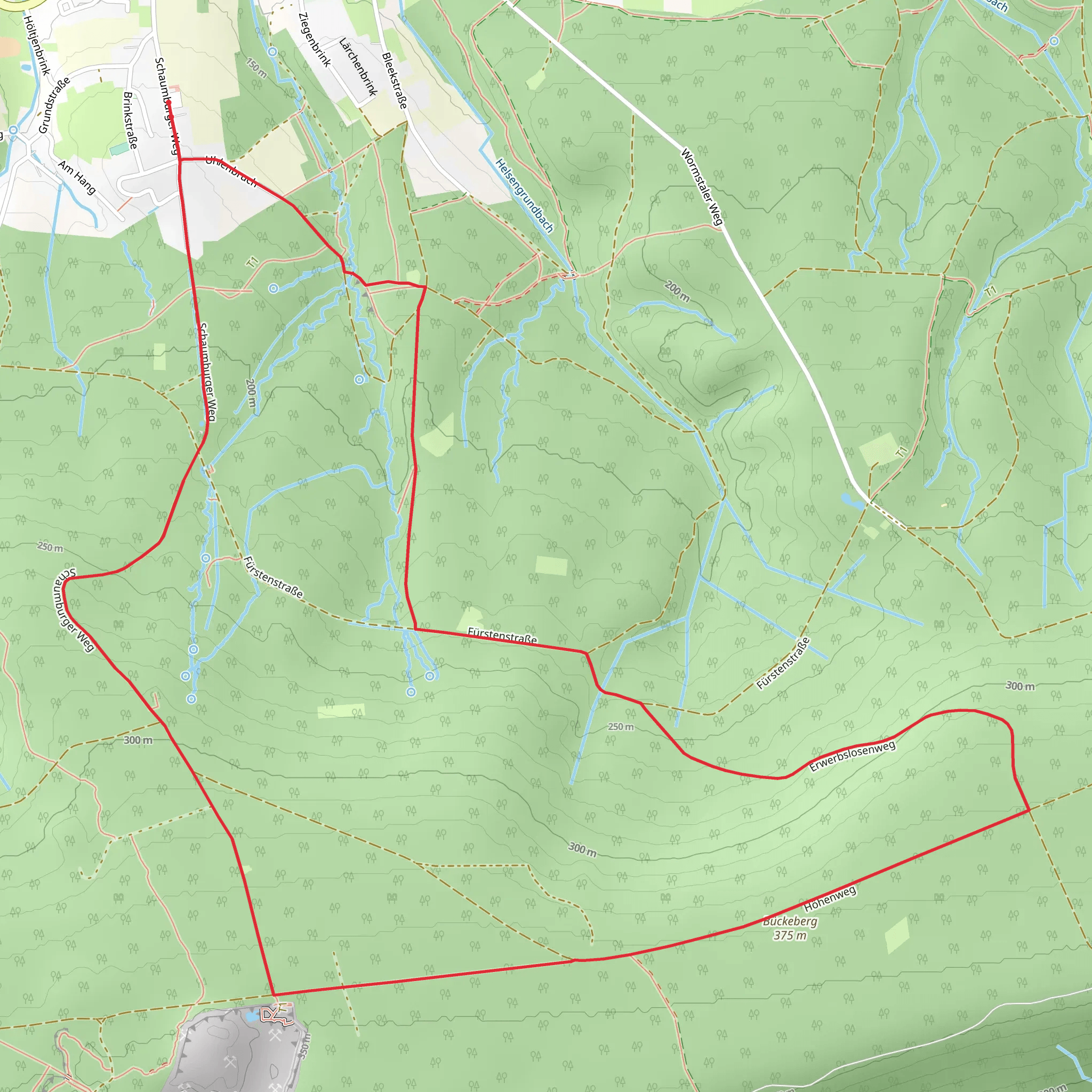 Bremsschacht and Dachtelfeldweg mobile static map
