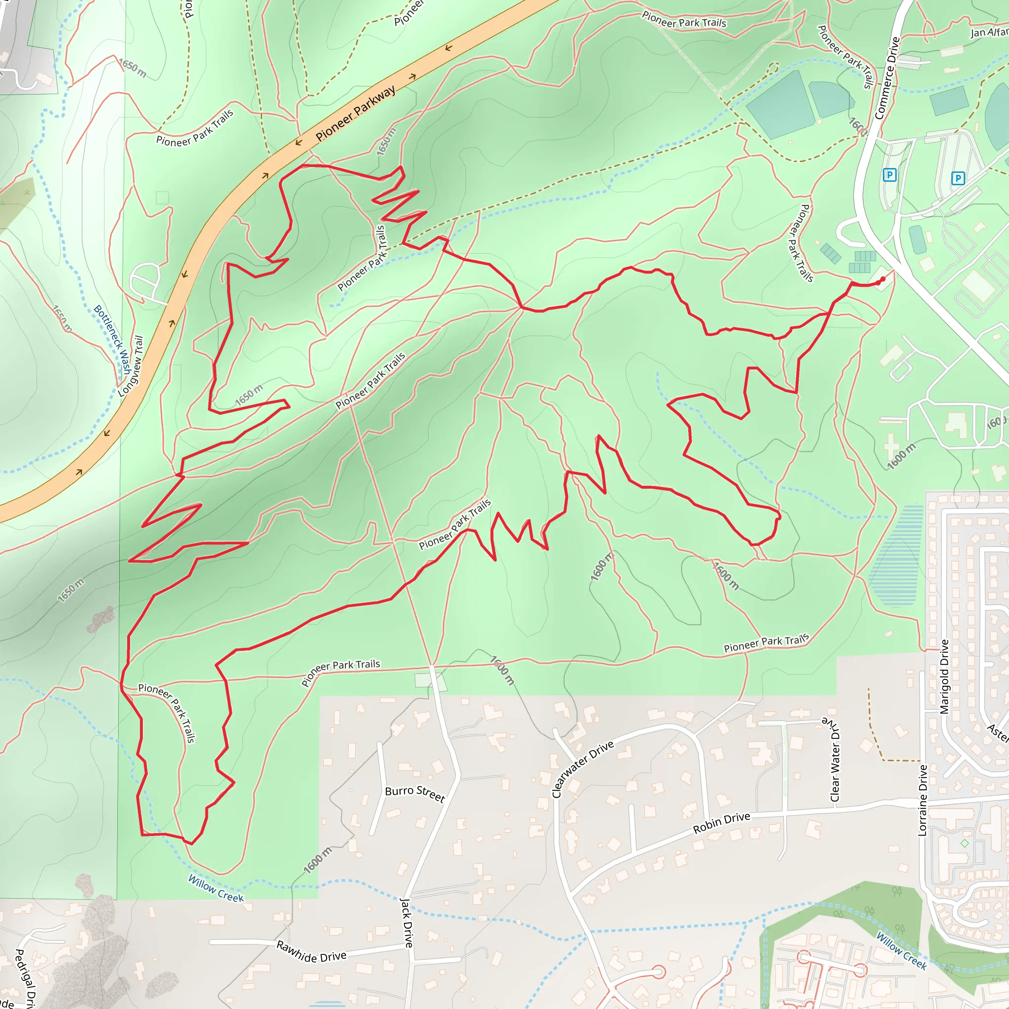 Kuebler Park Loop mobile static map