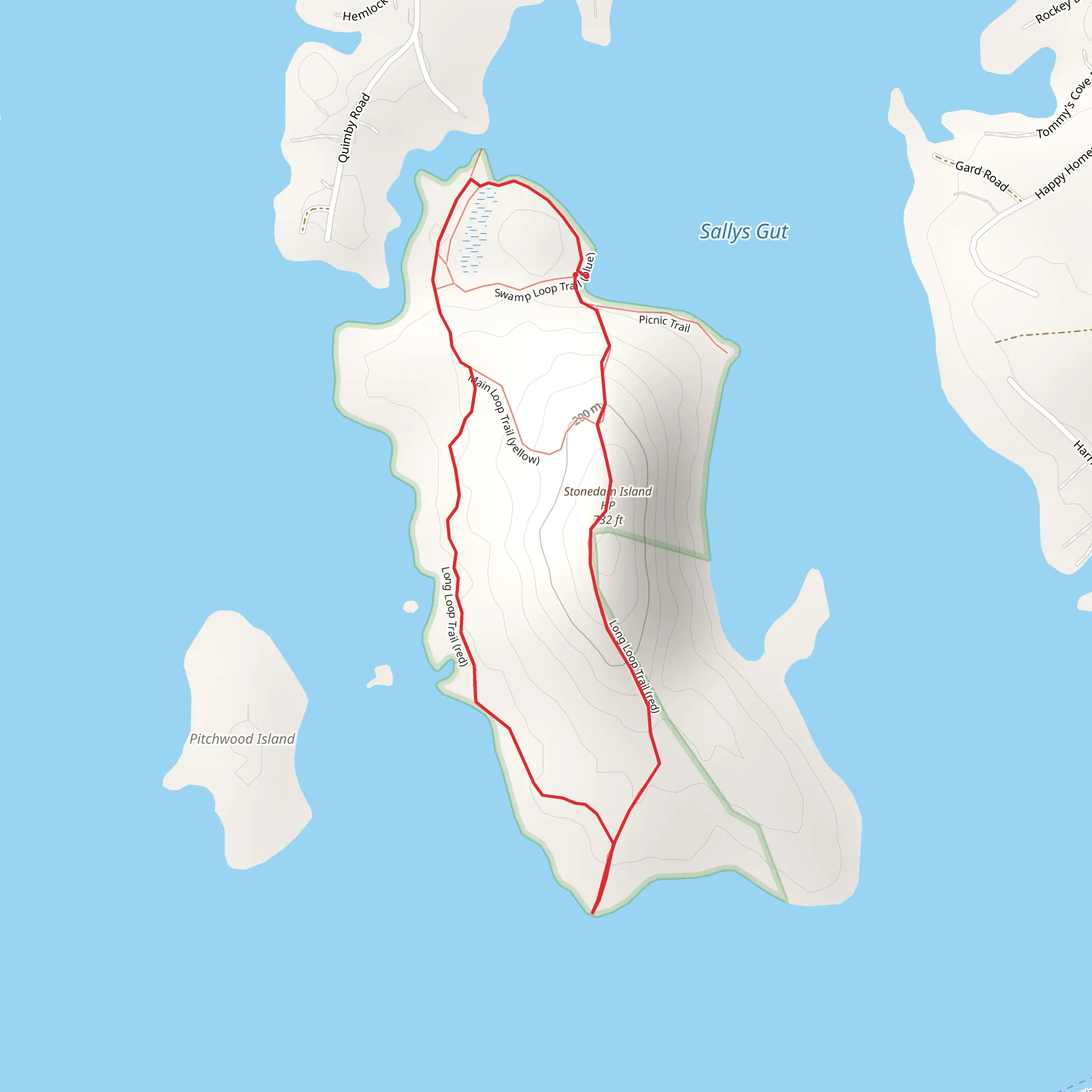 Stonedam Island HP Loop mobile static map