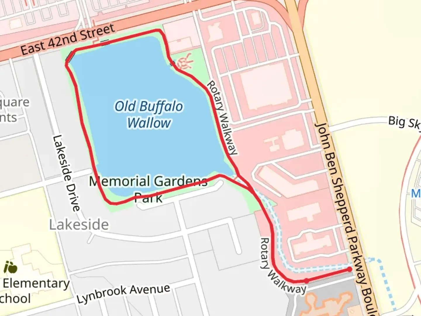 An image depicting the trail Ols Buffalo Wallow Loop and its surrounding area.