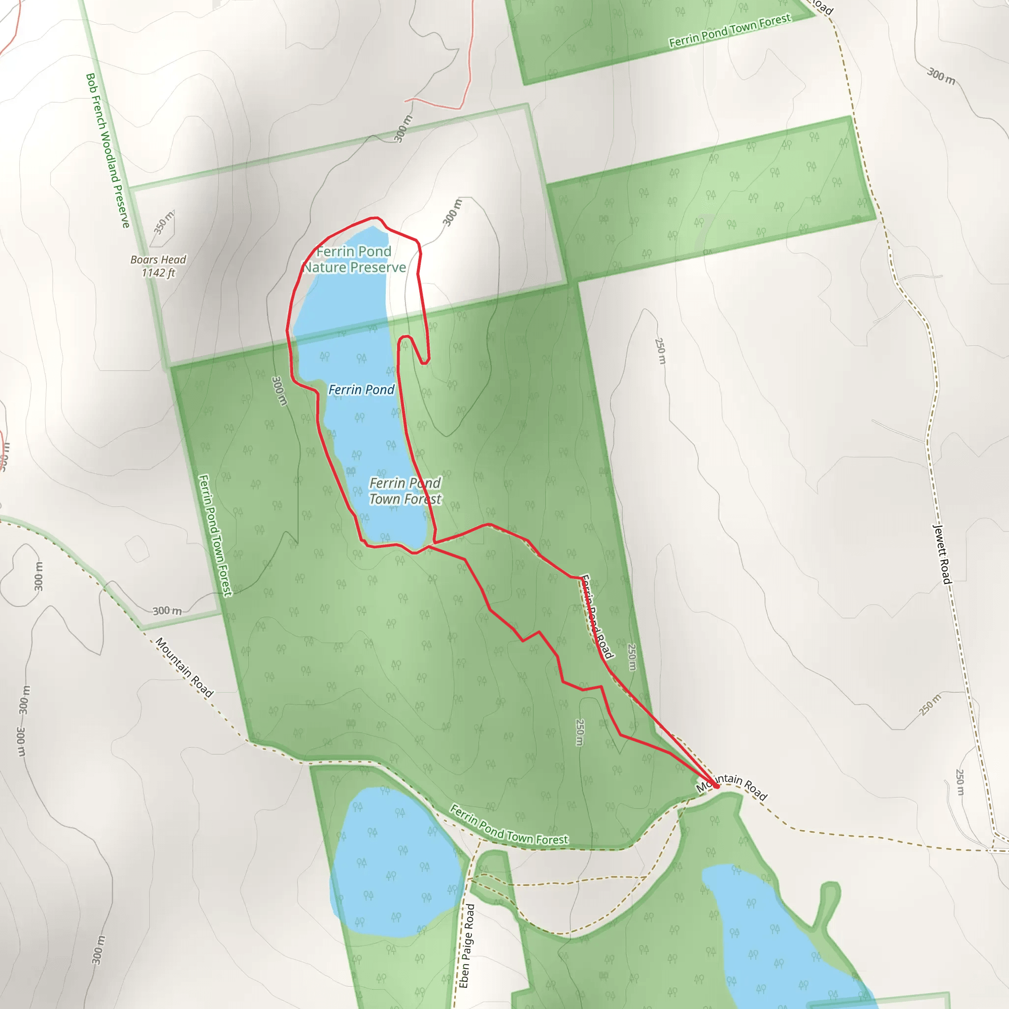 Ferrin Pond Loop Trail mobile static map